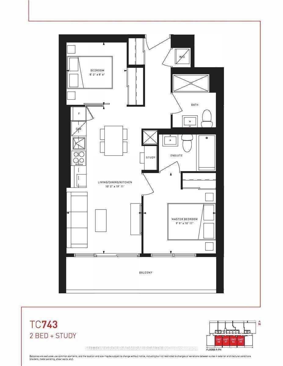 Welcome to this stunning, F R E S H L Y P A I N T ED, 2 bedroom, 2 bathroom study unit in the heart of Vaughan Metropolitan Centre ...
