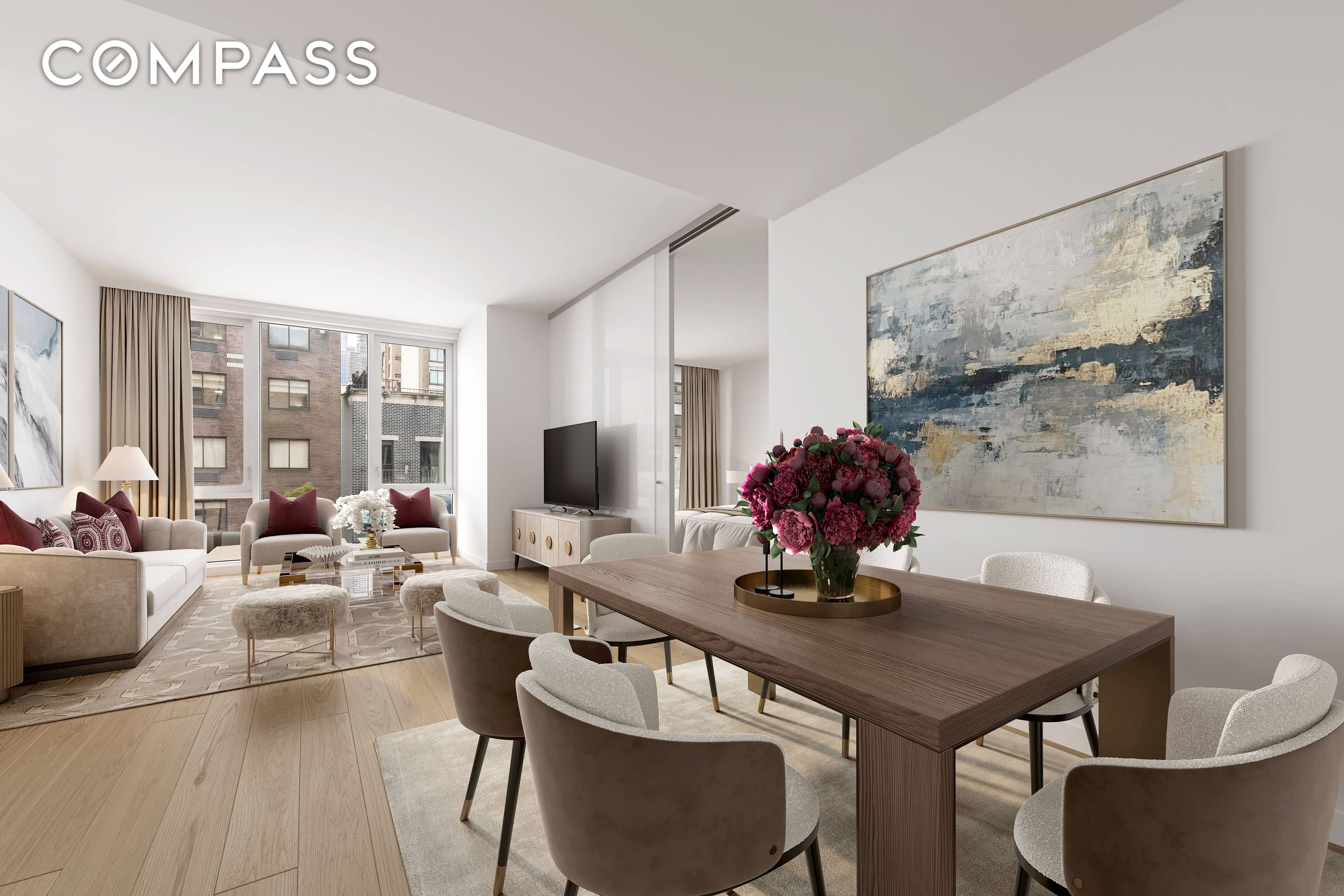 Residence 506S at 540 West 49th Street is a one of a kind one bedroom, one bathroom home that redefines contemporary urban living.