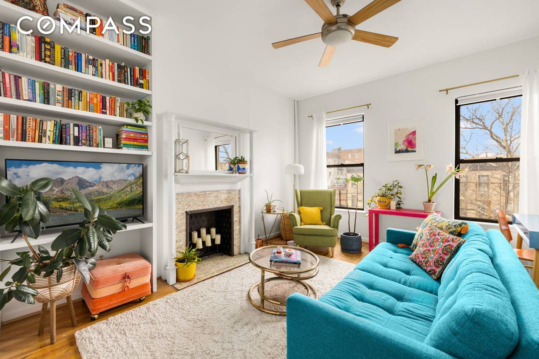 This pristine pre war co op offers a versatile layout, charm, and convenience.