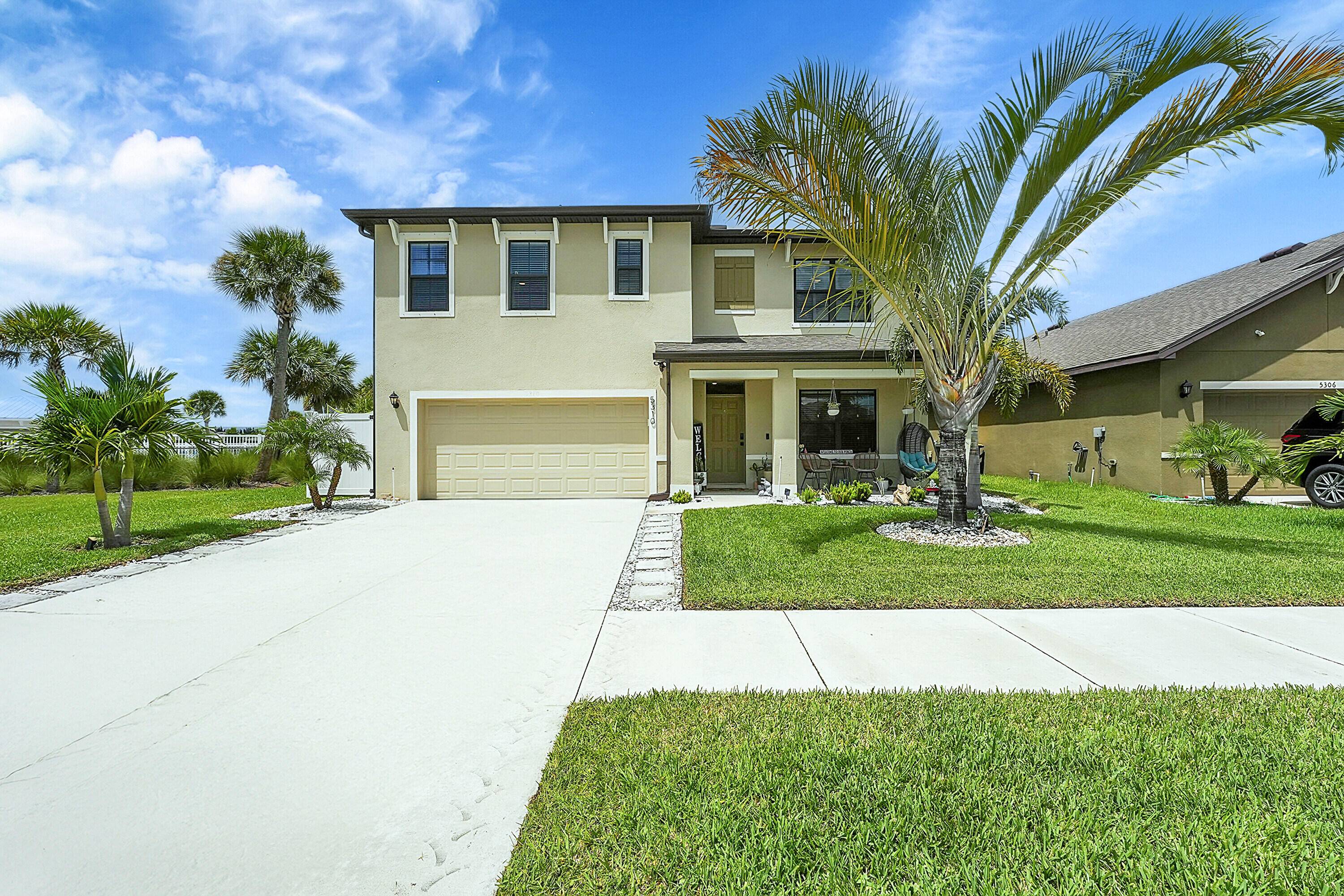 Immaculate two story home with concrete block construction on both floors !