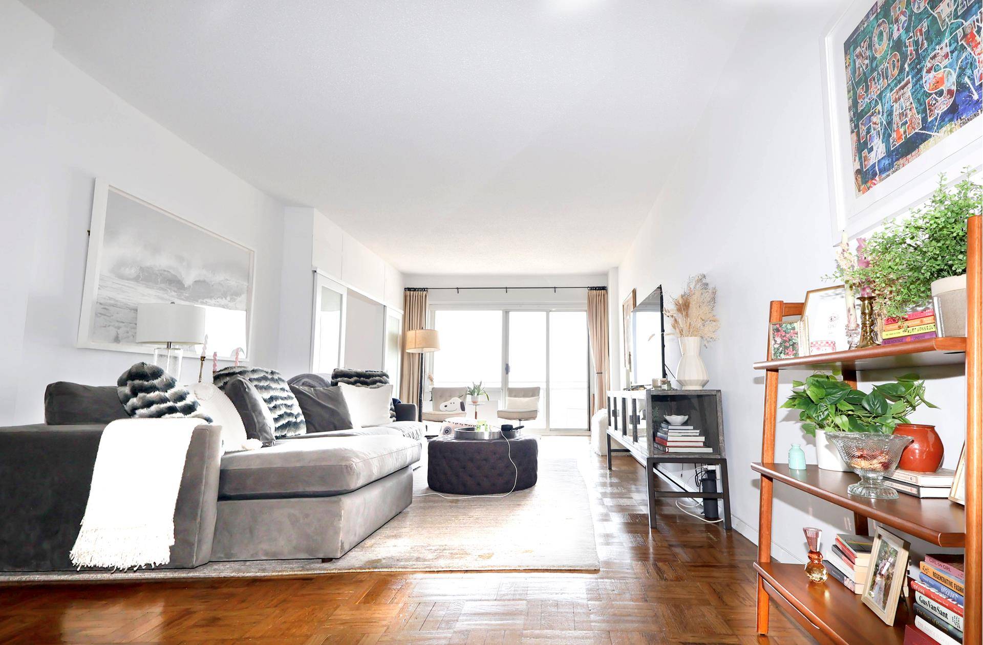 Breathtaking views from the second highest floor in this centrally located luxury high rise.