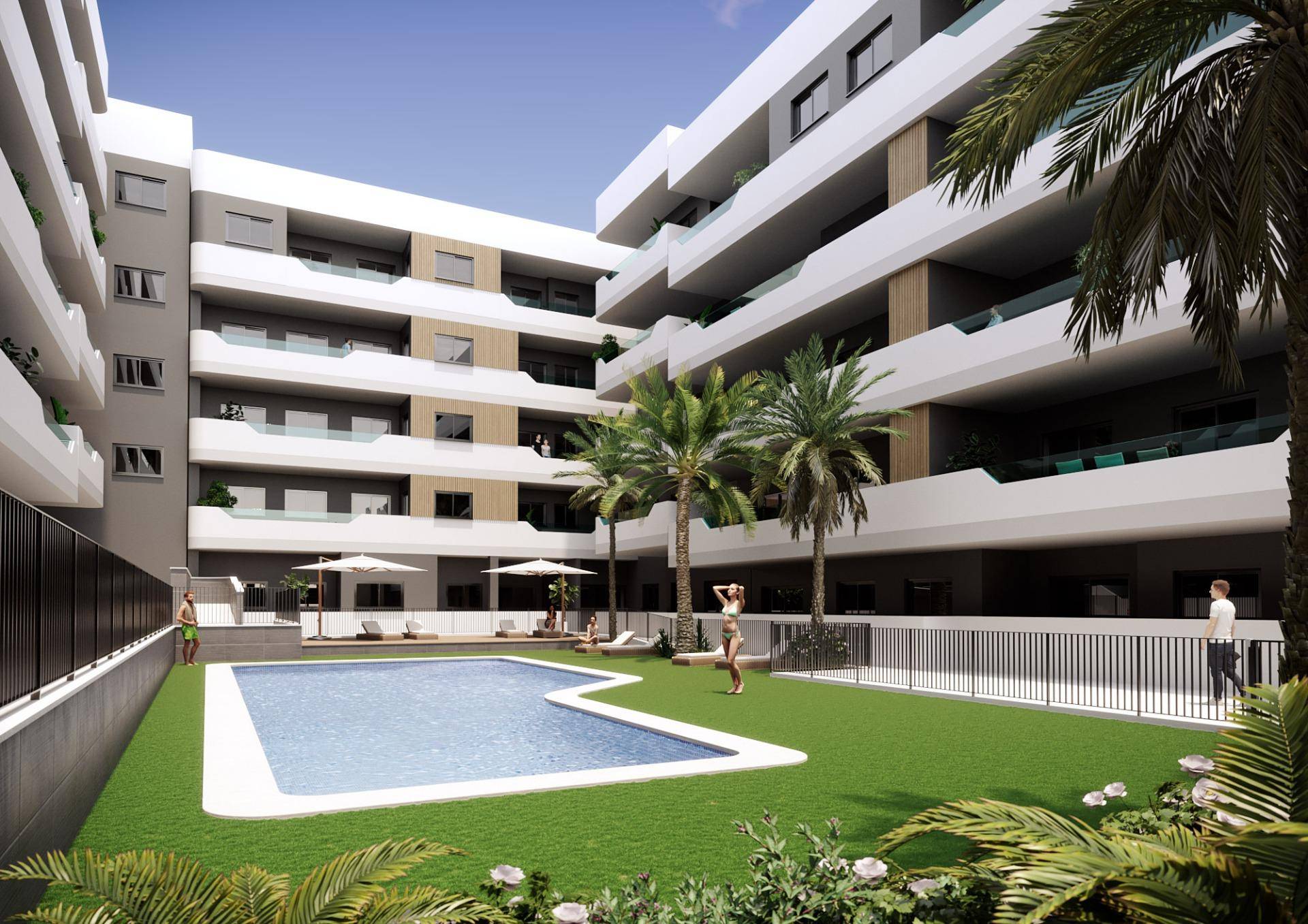 NEW BUILD RESIDENTIAL COMPLEX IN SANTA POLA New Build modern gated residential complex consisting of 1, 2 and 3 bedroom apartments and penthouses with