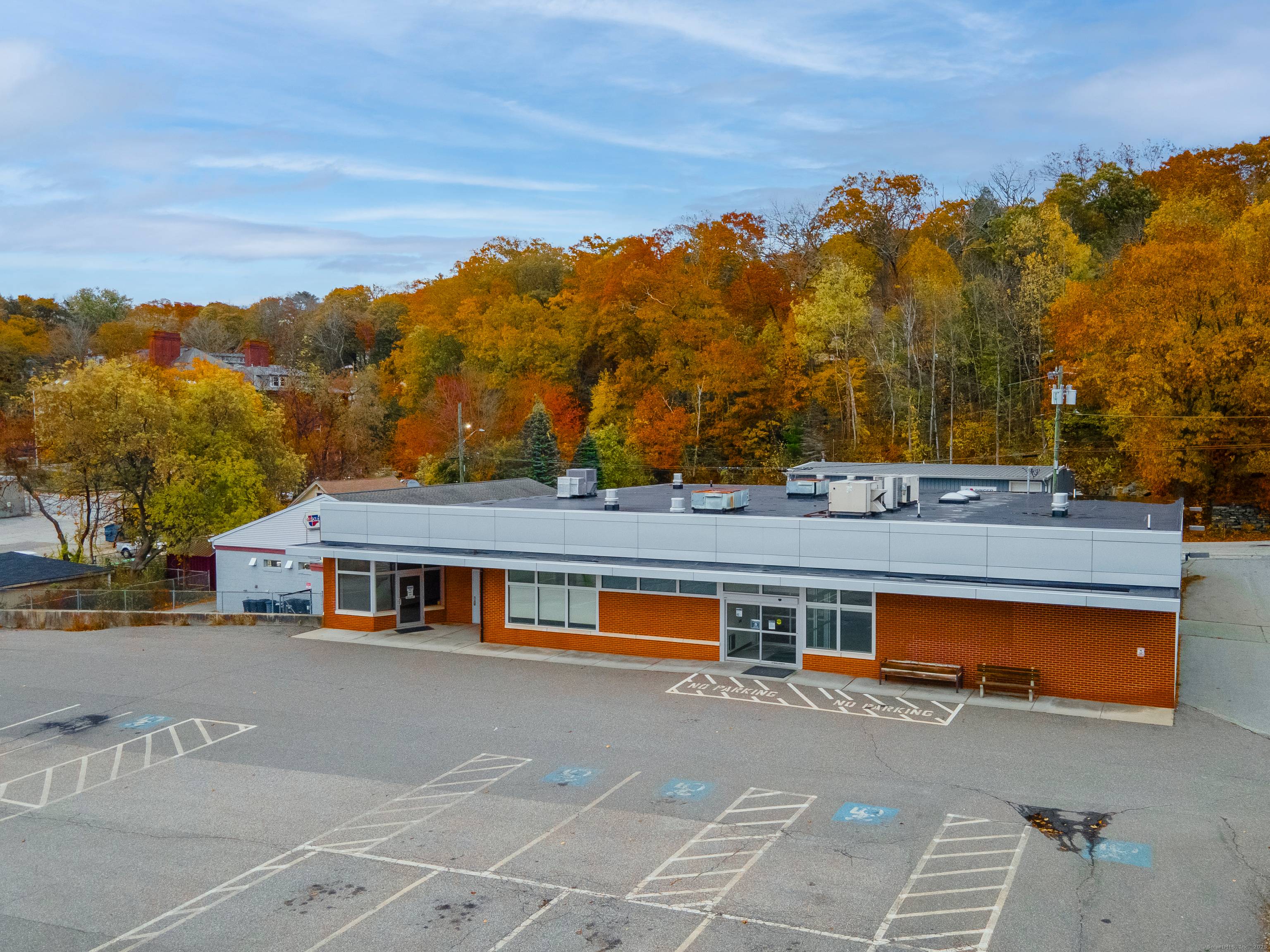 South Main Street location features 10, 834 square feet of single level commercial space formerly occupied by Day Kimball Hospital, Brooks Pharmacy and A P Supermarket.