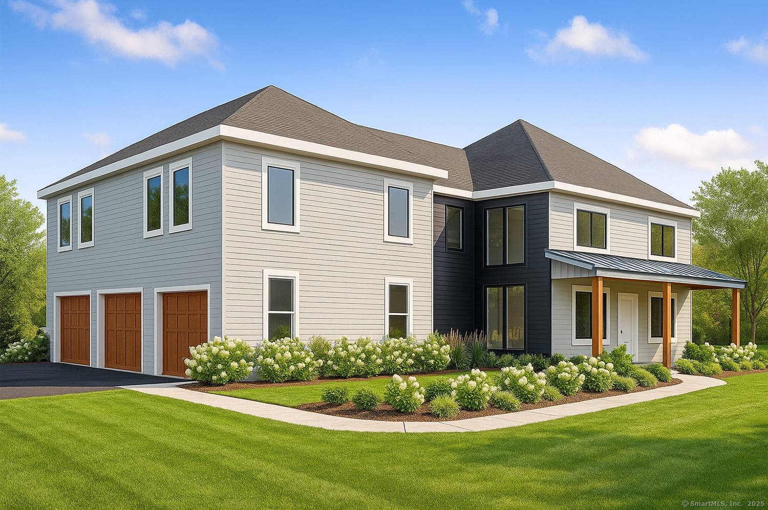 To Be Built A stunning, transitional, modern Farmhouse.