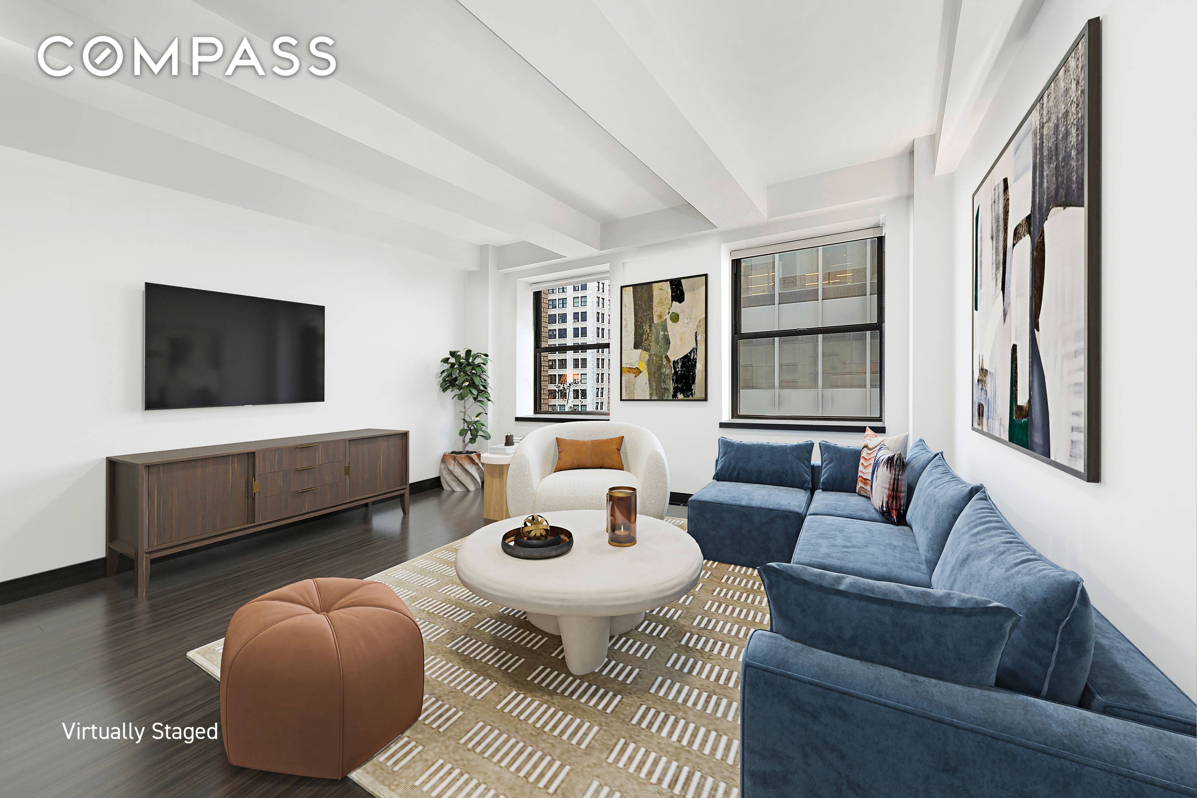 Residence 1416 offers a stunning loft style space within the luxurious Armani Casa Collection.