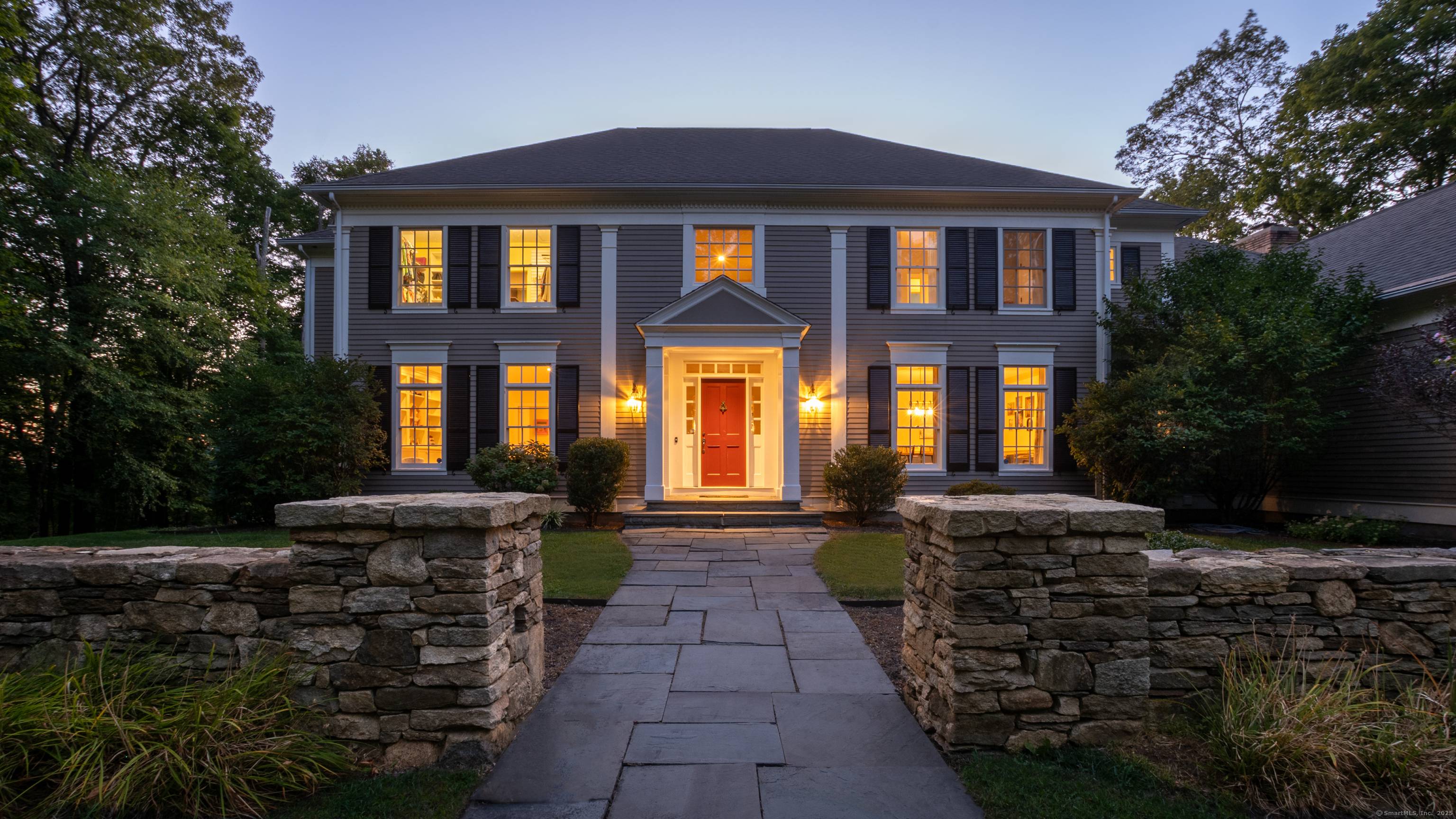 Enjoy sweeping western views of the Farmington Valley from this Jack Kemper designed 5 bedroom Colonial perched atop Avon Mountain.