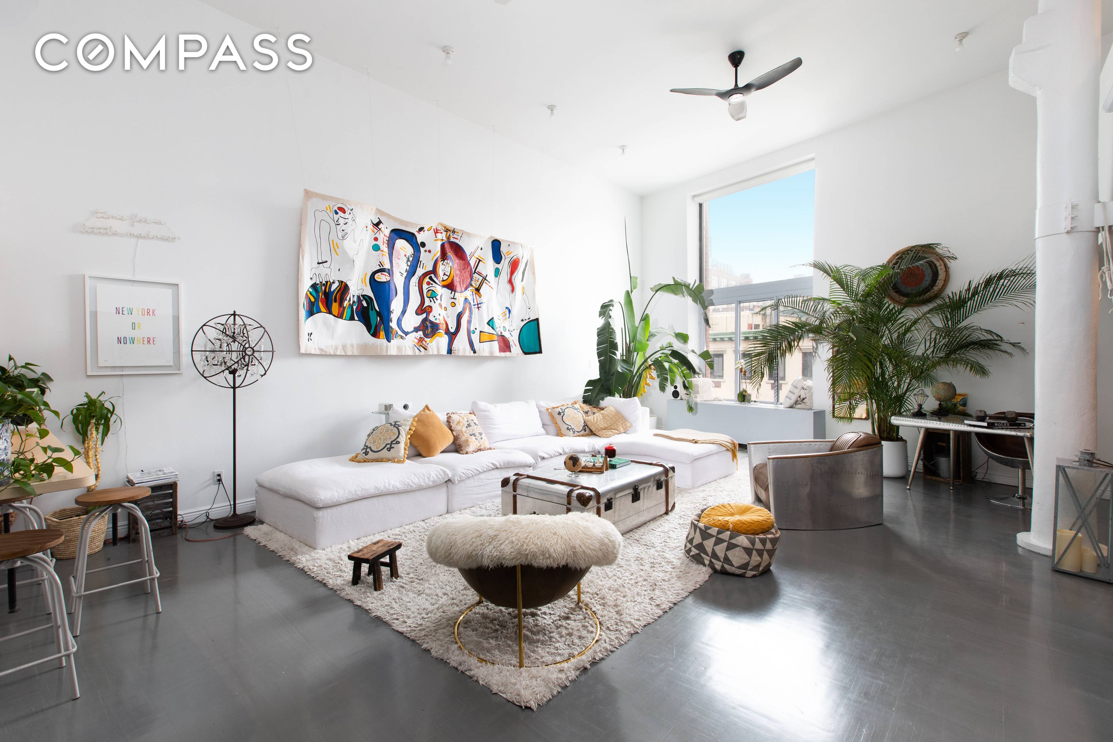 UNIQUE and FABULOUS loft in the heart of Nolita This extraordinary 1633 square foot loft duplex features 18 foot ceiling heights and everything downtown can offer !