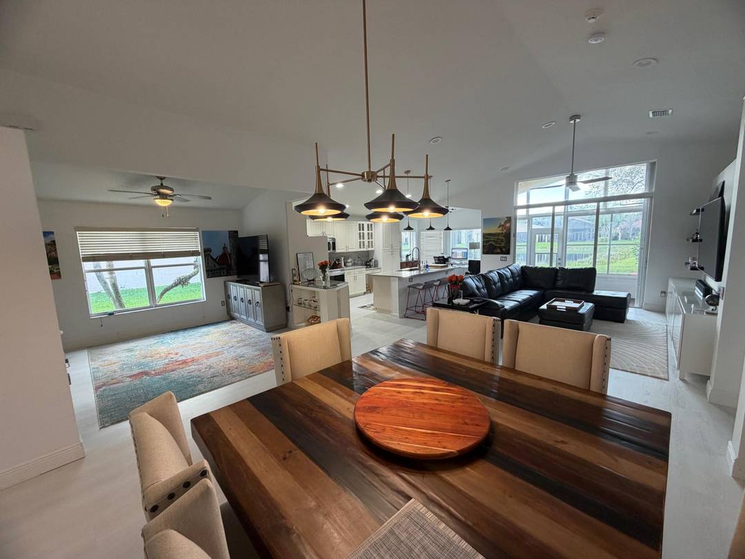 Beautifully furnished 2 bedroom, 2 bath plus den, waterfront single family home in the highly desirable Valencia Pointe 55 community in Boynton Beach.