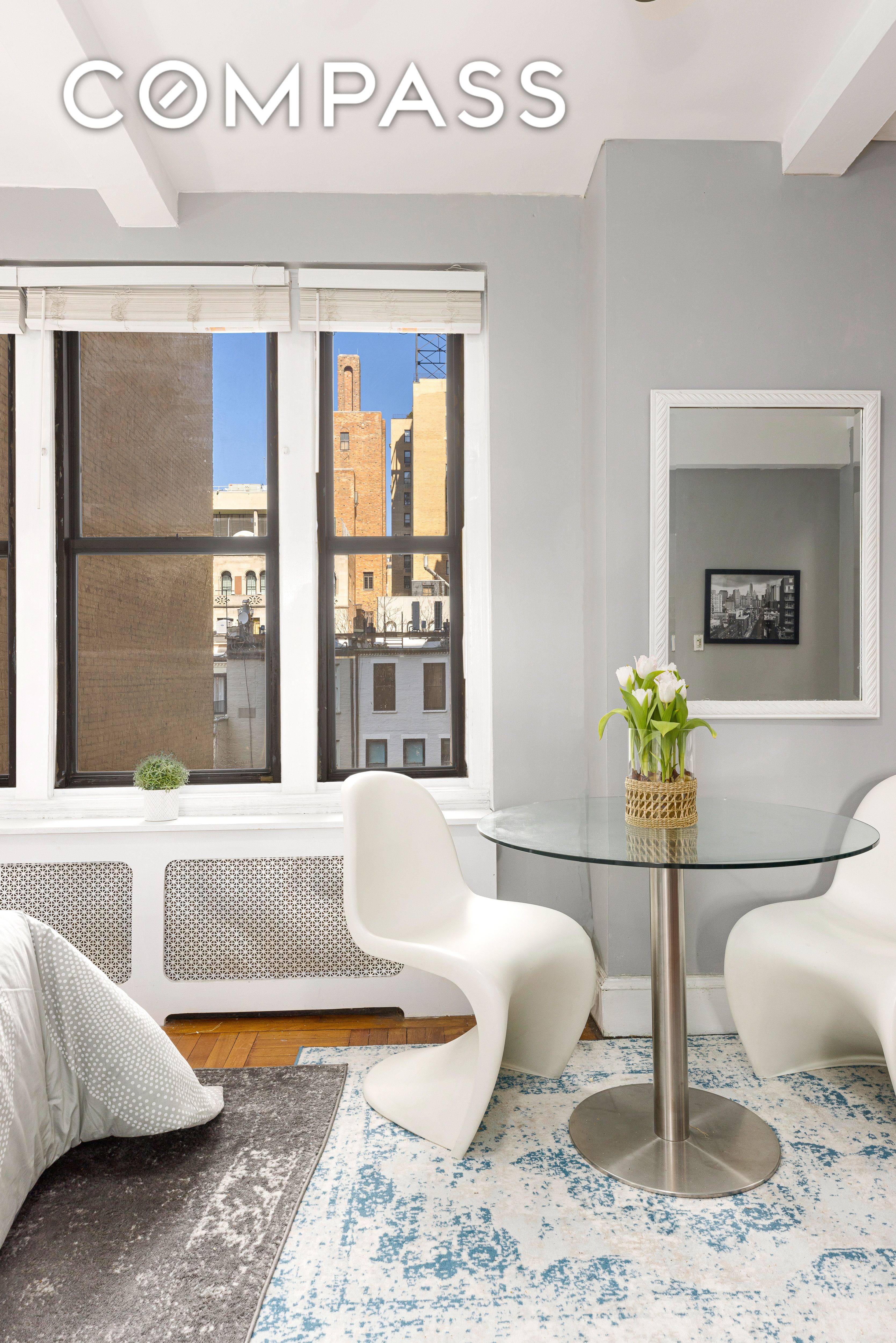 Pied a terre perfection. Across the street from Central Park in one of the best locations anywhere is the opportunity to refresh this studio to make it suit your needs.