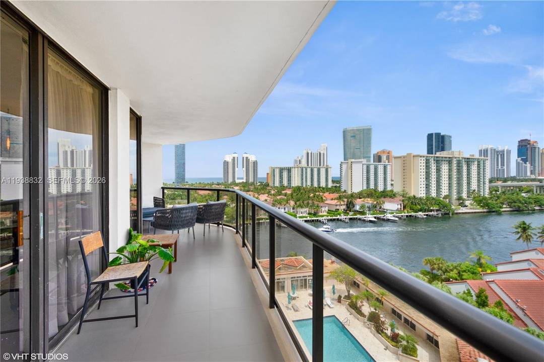 Completely Remodeled Spacious apartment with open Intracoastal and ocean views, featuring a large balcony.