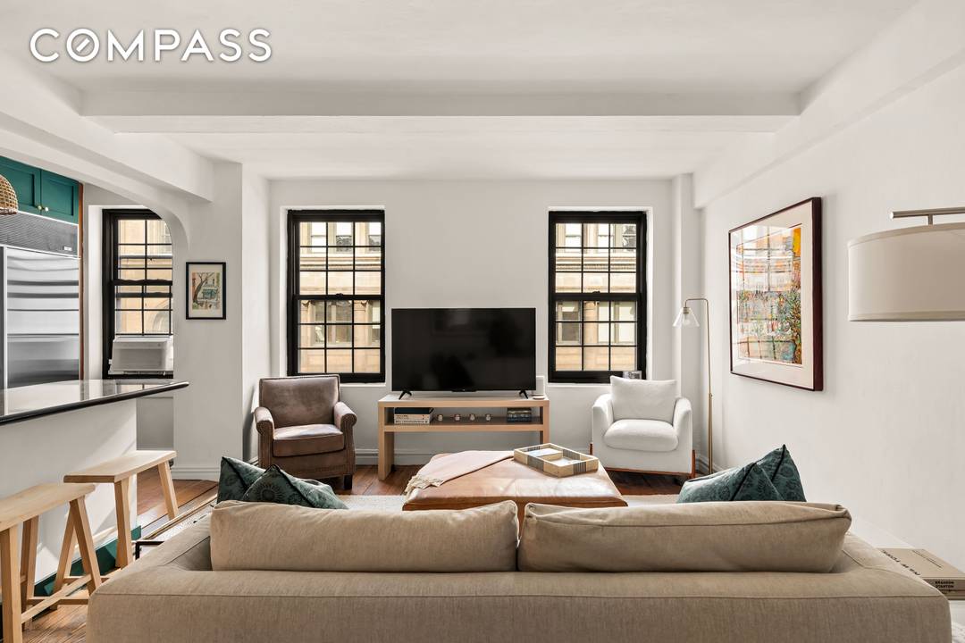 2 Bedroom Home office perched on a high floor of a 1929 Art Deco co op in Gramercy.