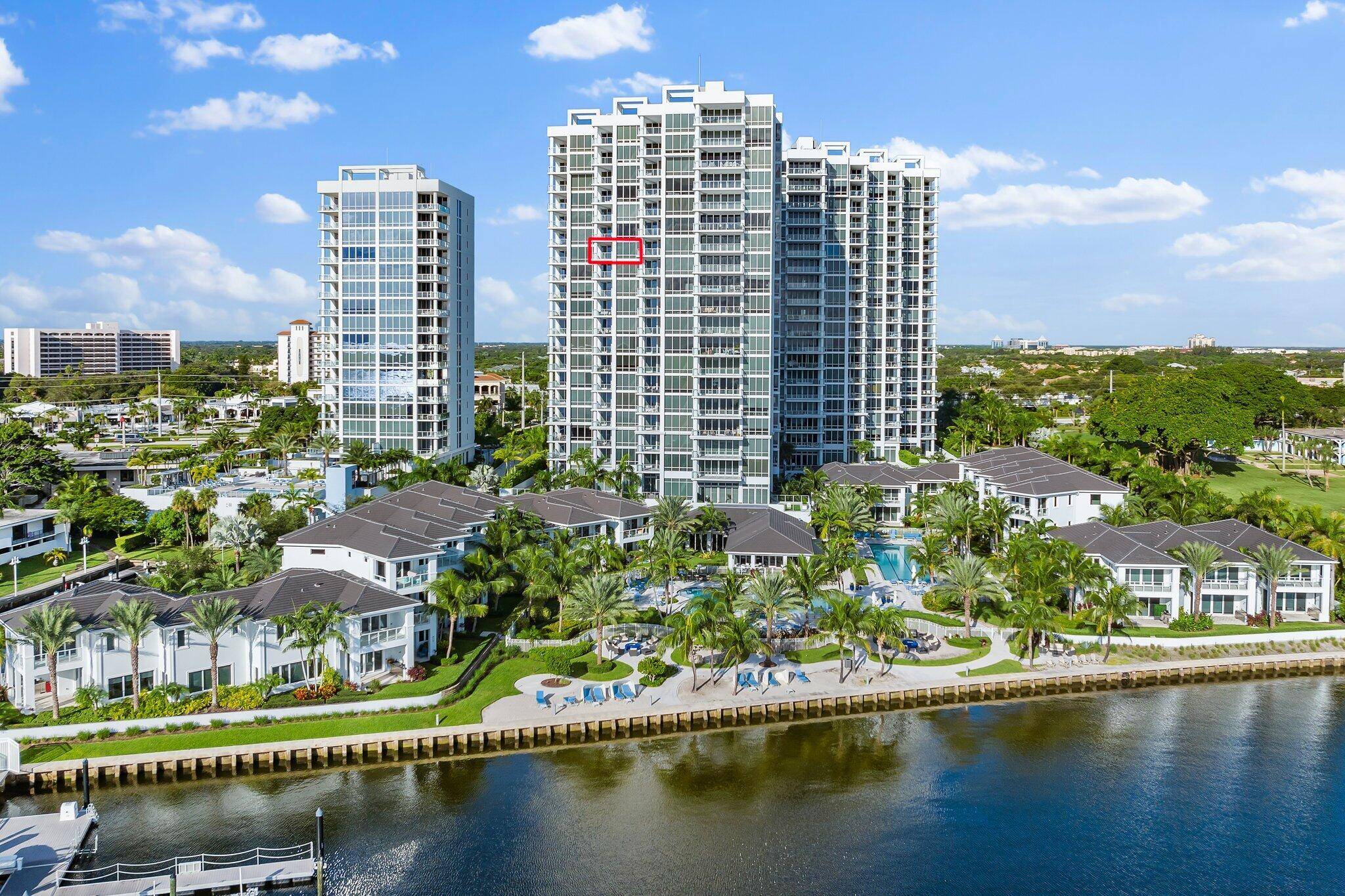 Enjoy amazing views to the ocean, Lake Worth Lagoon, and as far South as The Breakers Hotel in Palm Beach from this ultra luxury ''Cobalt'' floor plan in Water Club.