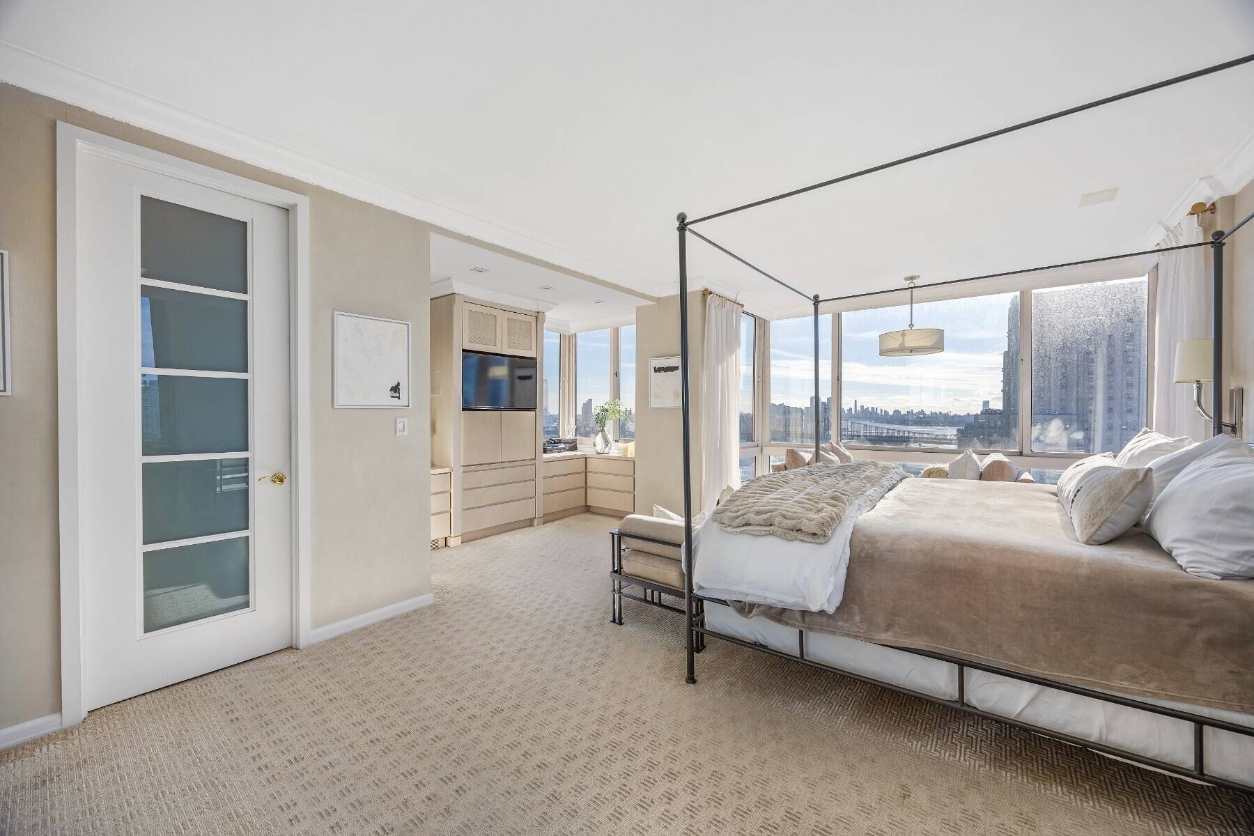 Experience the epitome of luxury living in this expansive three bedroom, three and a half bathroom residence, encompassing over 2, 800 square feet in the esteemed Belaire Condominium.