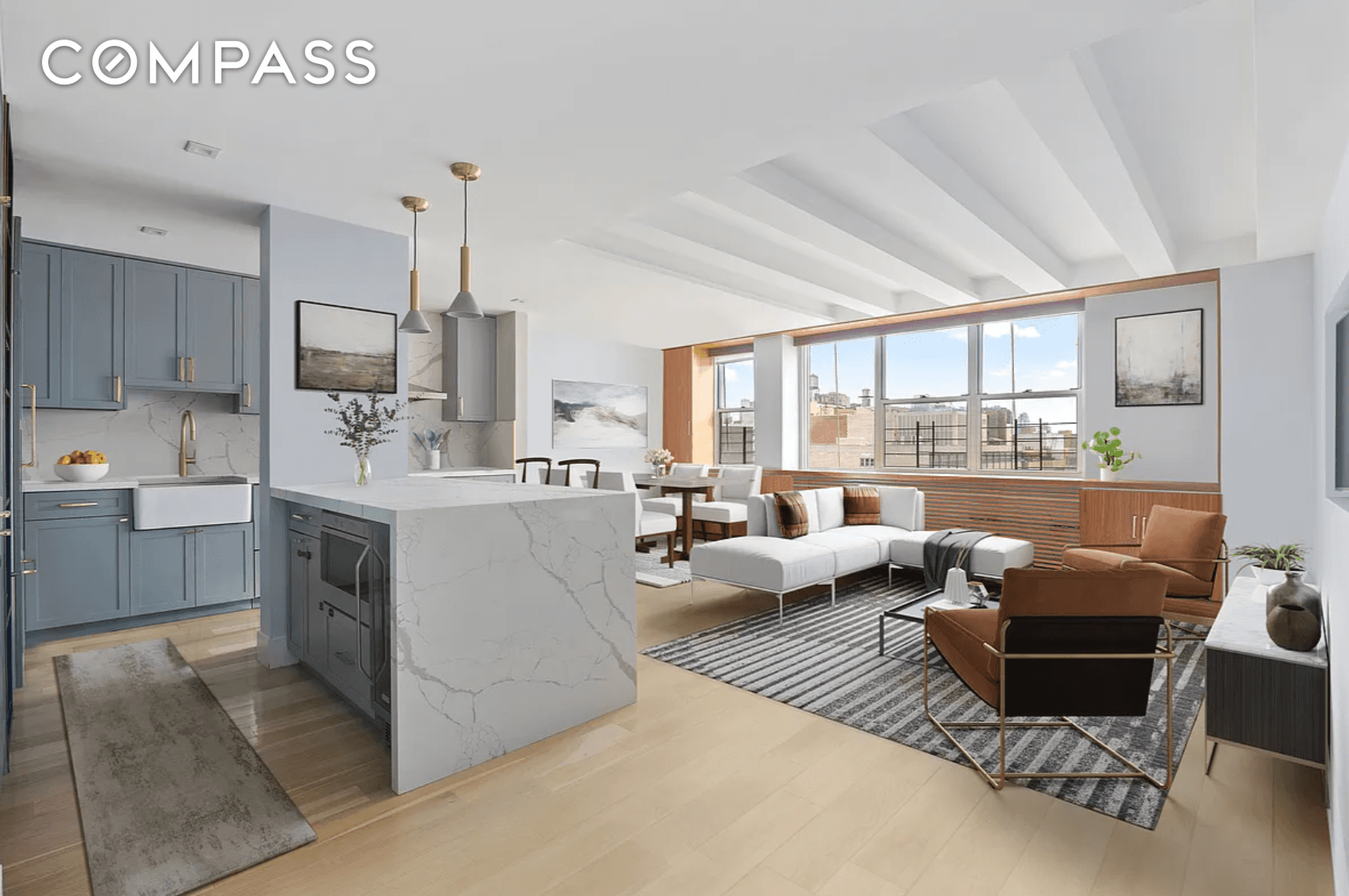 Located in the coveted Gramercy Park neighborhood, this three bedroom, two bathroom home offers a rare opportunity to live with exclusive Key access to Gramercy Park.
