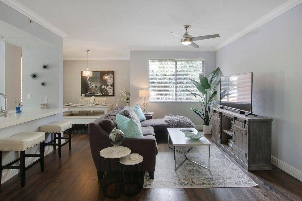 This turnkey, well maintained beautiful fully renovated 2 bed 2 bath condominium in Legacy Place.