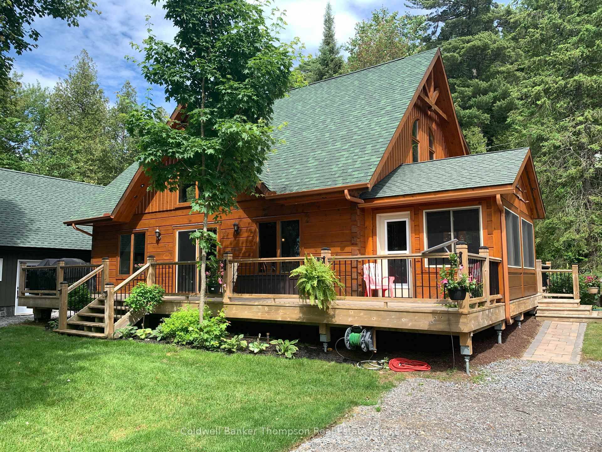 Beautiful Confederation Log amp ; Timber Frame home 2013 on magnificent Lake Bernard.