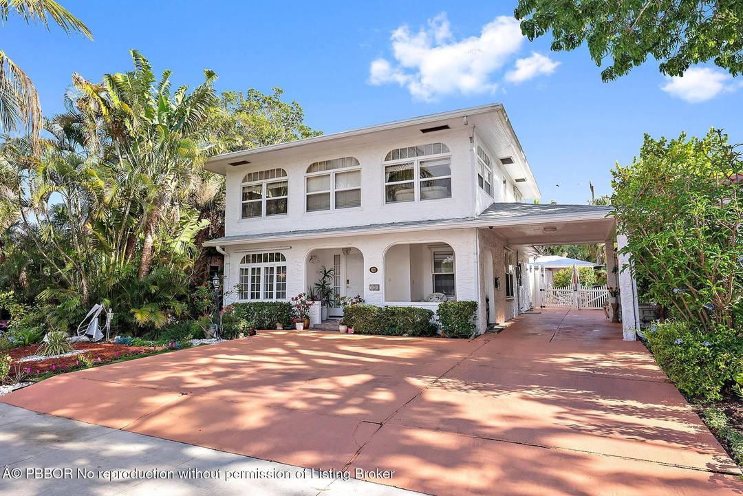 On a quiet tree lined street tucked away in Southland Park, one of West Palm Beach's most architecturally rich and desirable areas, this enchanting fairytale residence blends timeless charm with ...