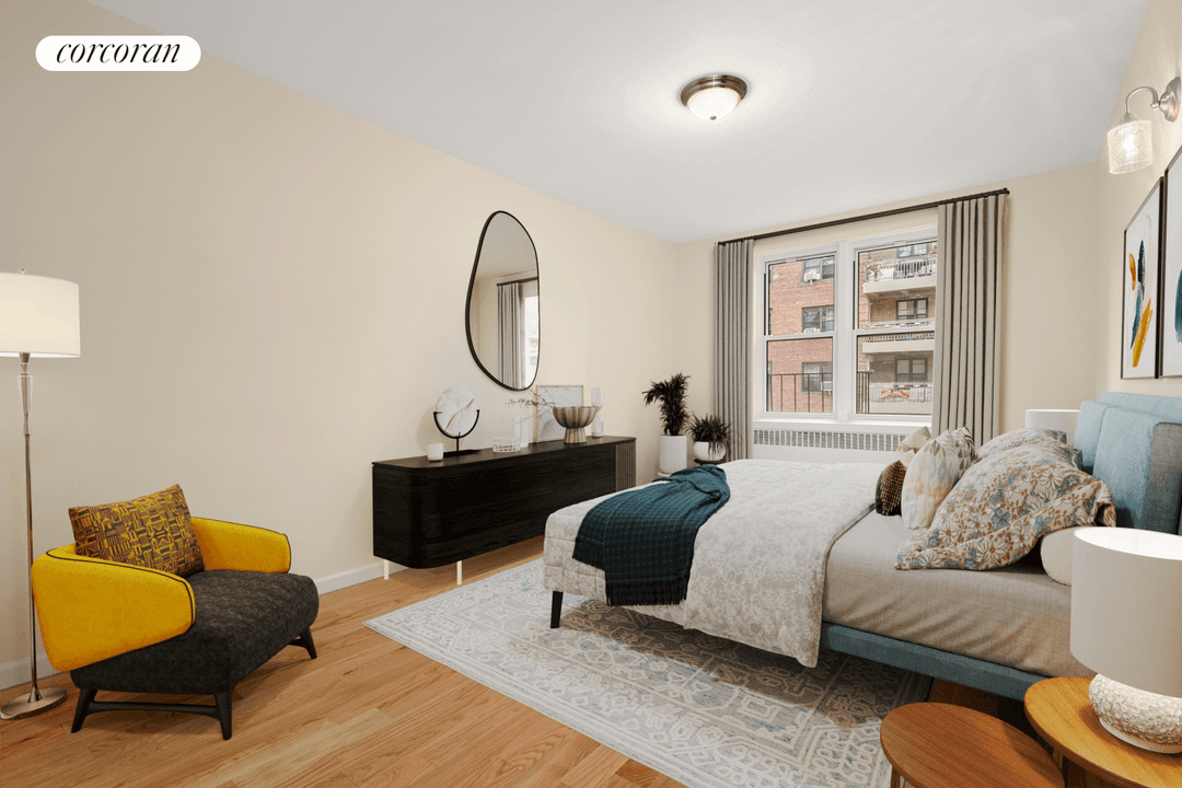 Spacious 2 bedroom apartment with private balcony on the 3rd floor os this established doorman coop in Forest Hills.