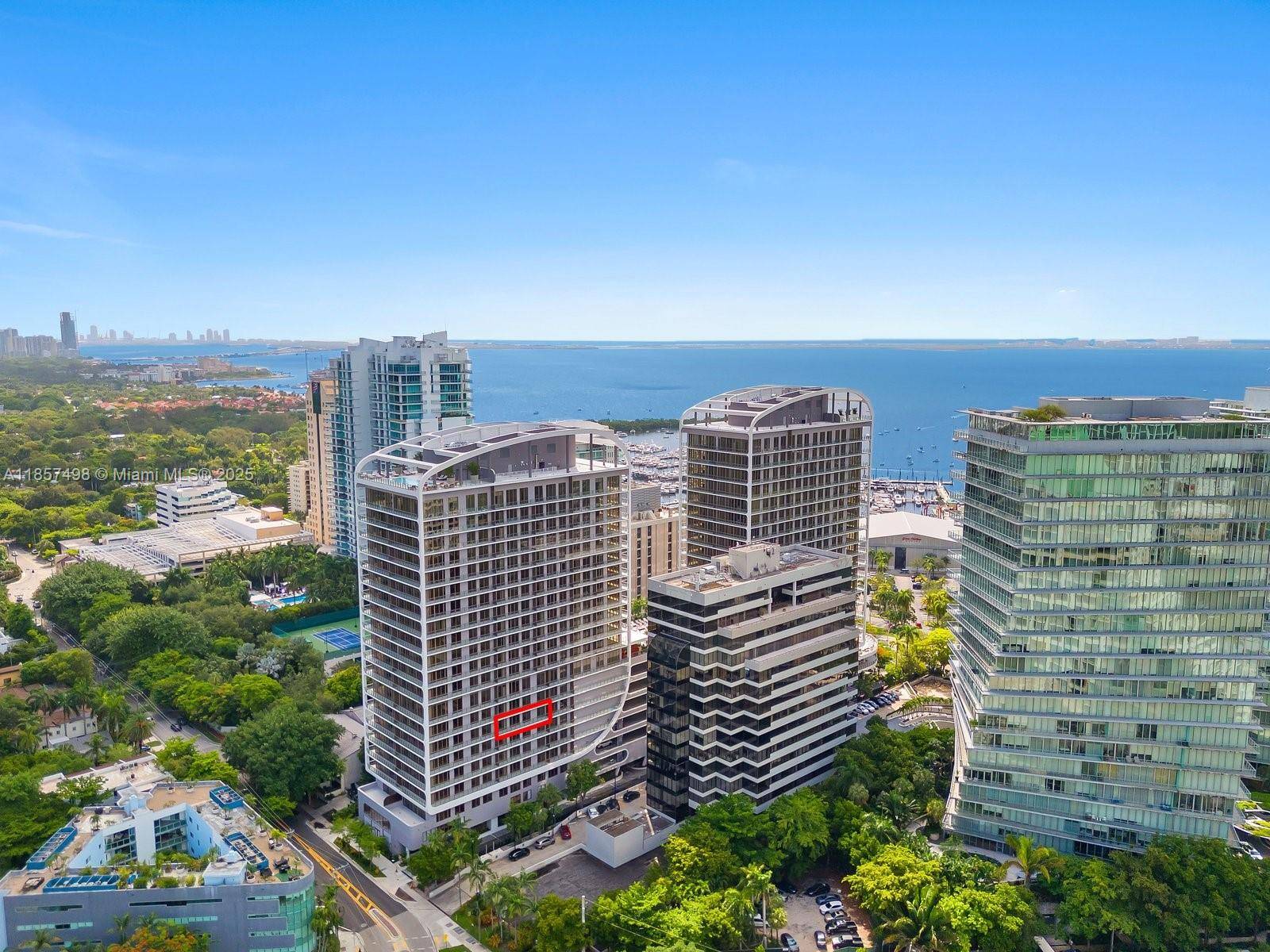 Stylish 2 bed, 2. 5 bath condo with marina, skyline, and Grove views.