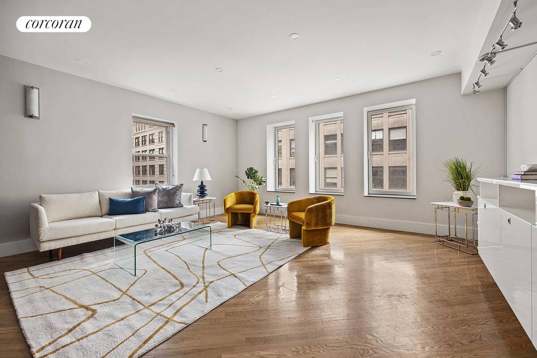 Welcome to 24 West 45th Street, Unit 8, a distinguished full floor prewar condominium residence situated in the vibrant heart of Midtown West, New York City.