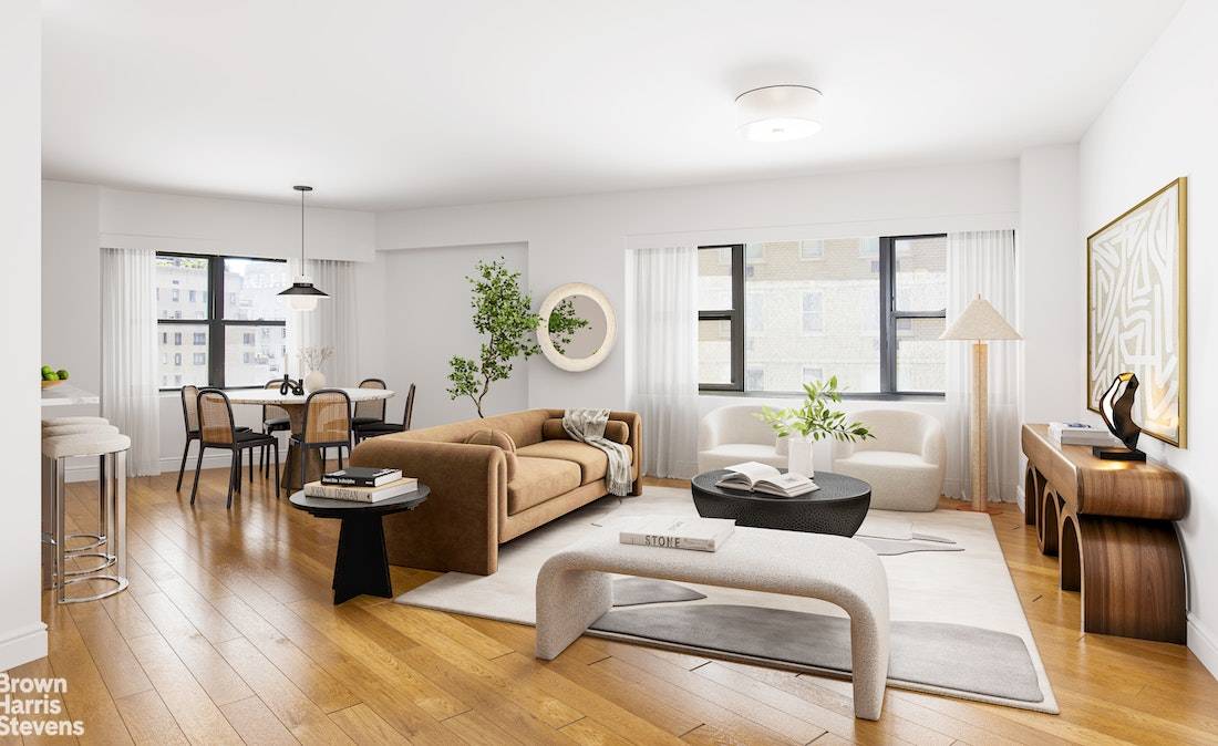 Vistas Abound ! Enjoy Central Park and city views from every window of this massive corner 2 bed 2.
