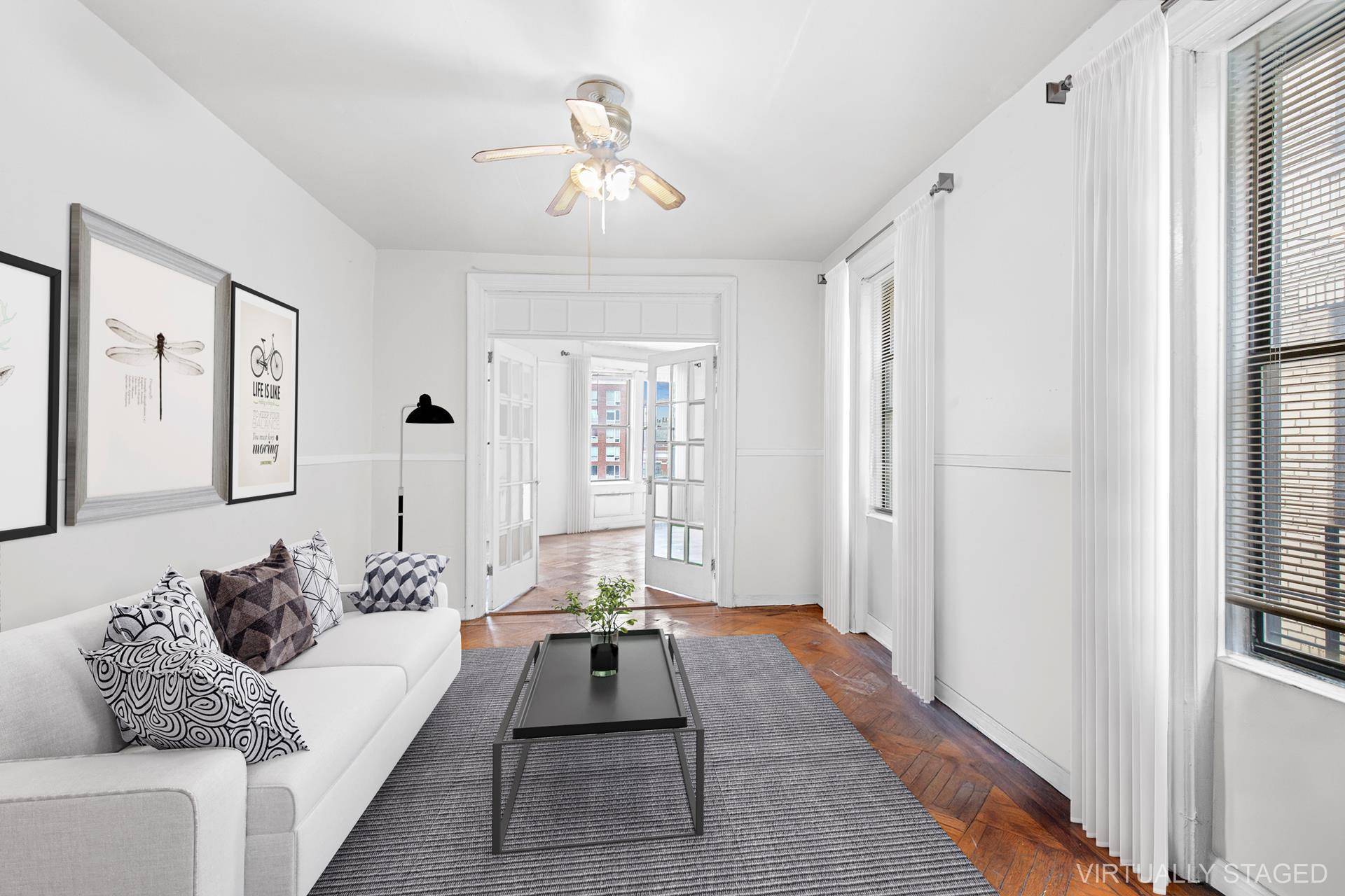 Harlem Classic 5 with dining room, and two large bedrooms, window kitchen, window bathroom.