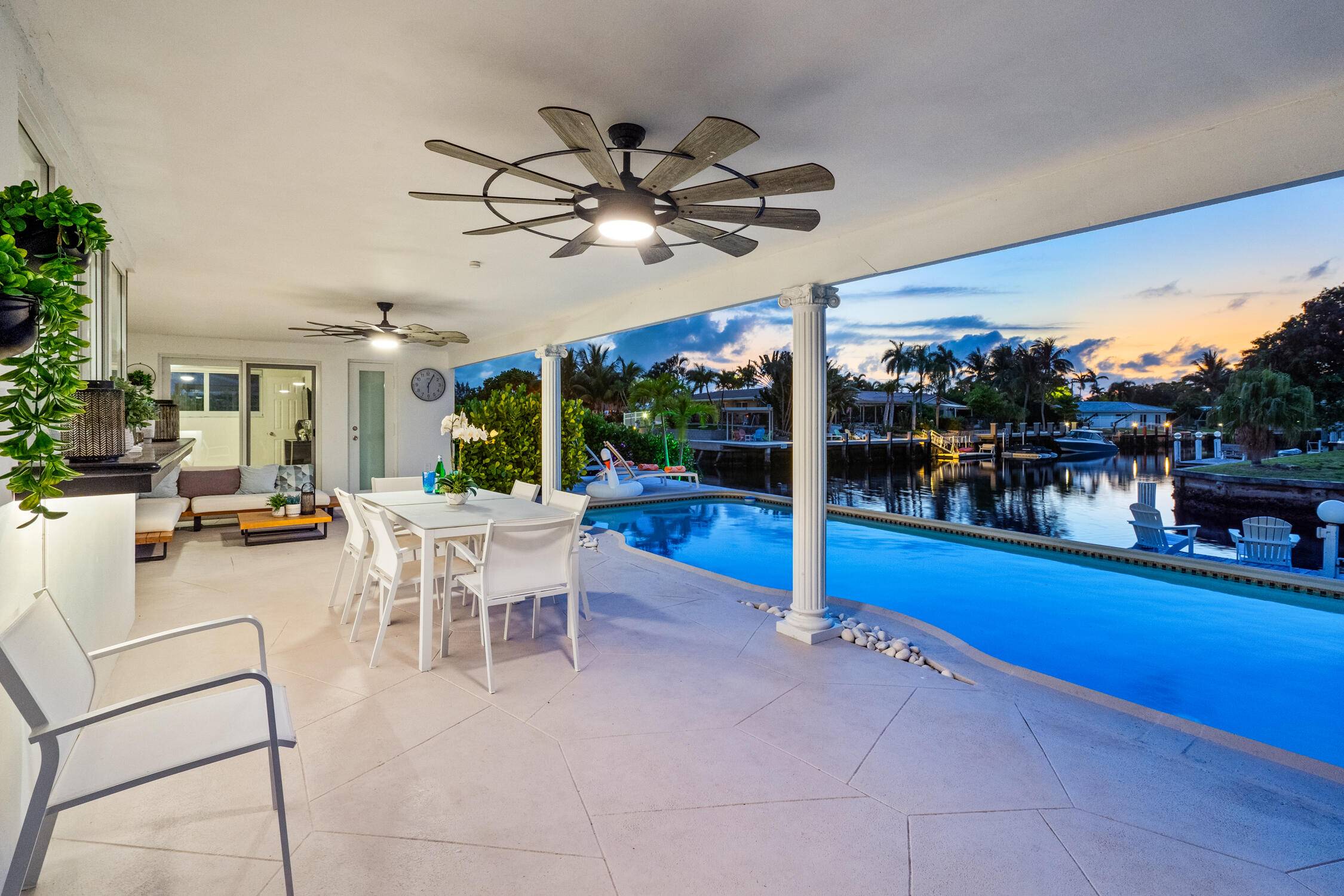 127796 ; Stunning waterfront home with a heated pool 127946 ; 8205 ; 9792 ; 65039 ;, private dock 128676 ;, and beautiful canal views where two waterways meet.