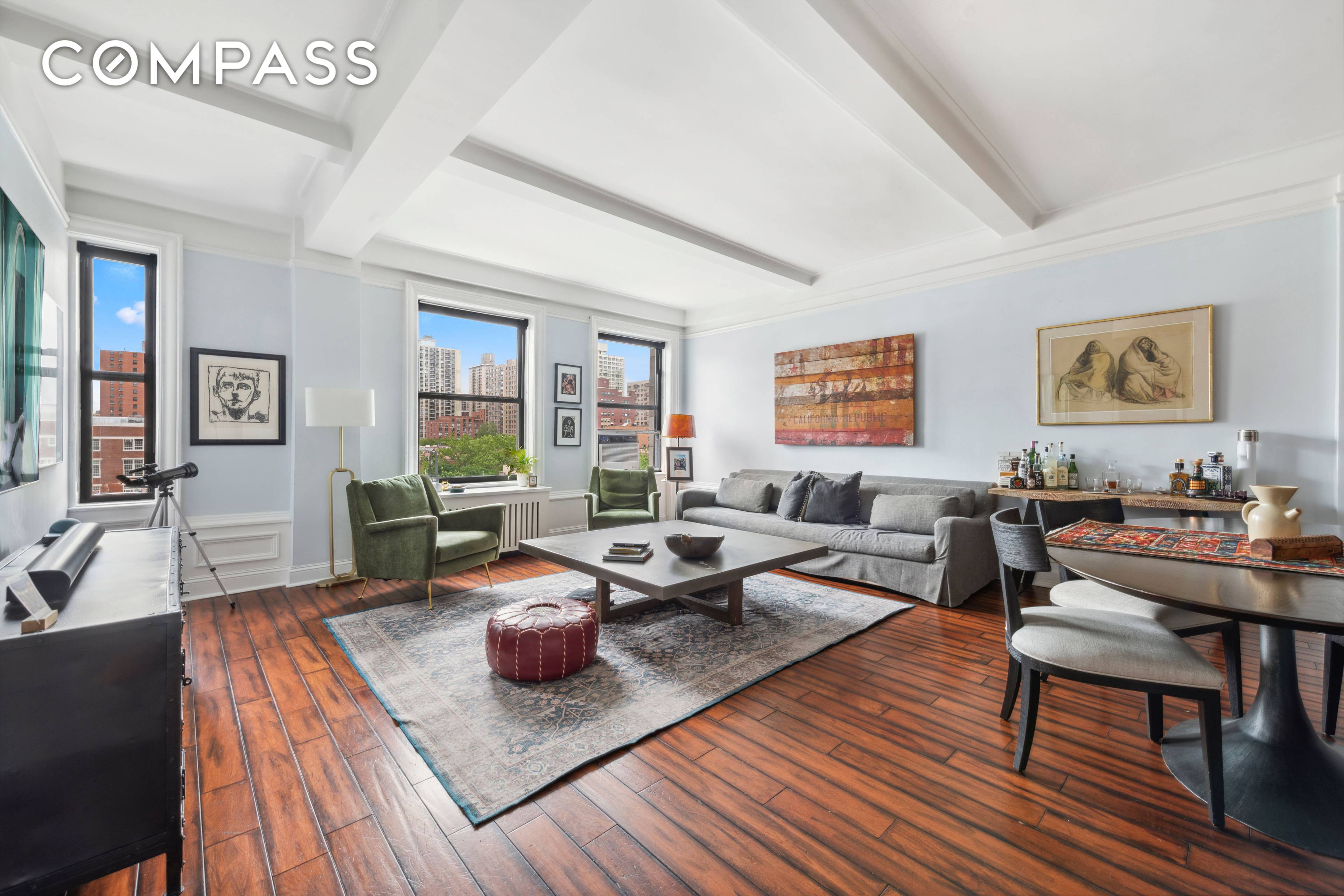 Bathed in natural light from oversized windows and open exposures, this impeccably updated Classic 6 delivers a flexible three bedroom plus home office home with two bathrooms.