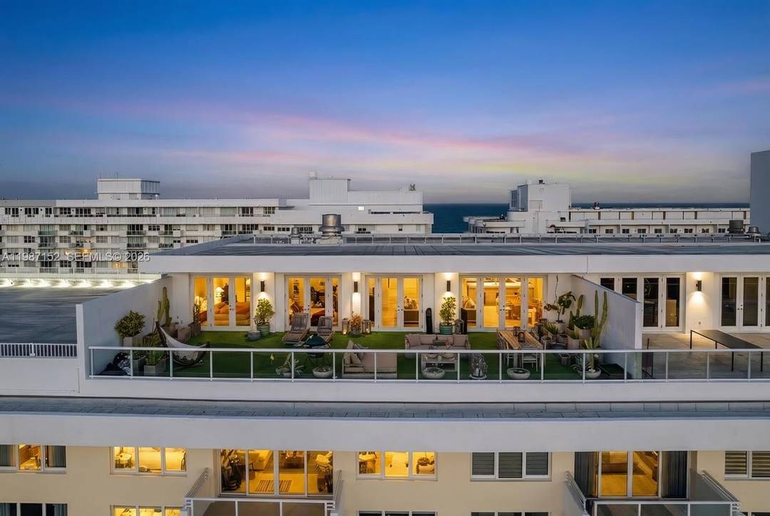 Turn key Miami Beach penthouse offering 3, 300 SF of indoor outdoor living, including a 1, 200 SF landscaped terrace with sunset views over La Gorce Golf Course, the Intracoastal, ...
