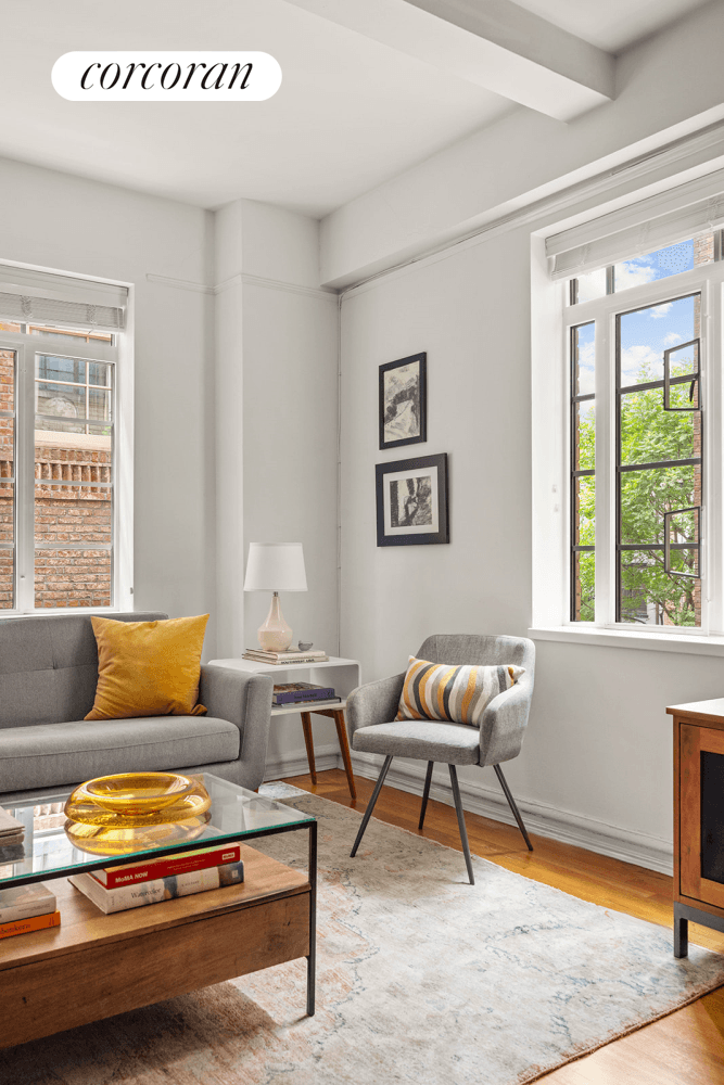 Elegant corner one bedroom with generous prewar proportions and all the appeal you would expect from one of North Park Slope's premier buildings.
