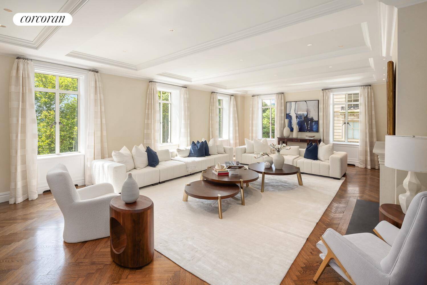 Perfectly situated in the premier prewar co operative, The San Remo, this extraordinary thirteen into ten room corner residence has been expertly renovated by the renowned architectural firm Hottenroth Joseph ...