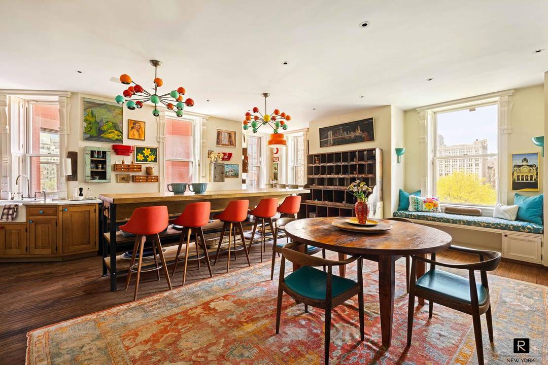 Perched above the southwest corner of Gramercy Park, this nearly 5, 000 square foot residence spans the top three floors of 34 Gramercy Park East, New York s first cooperative ...