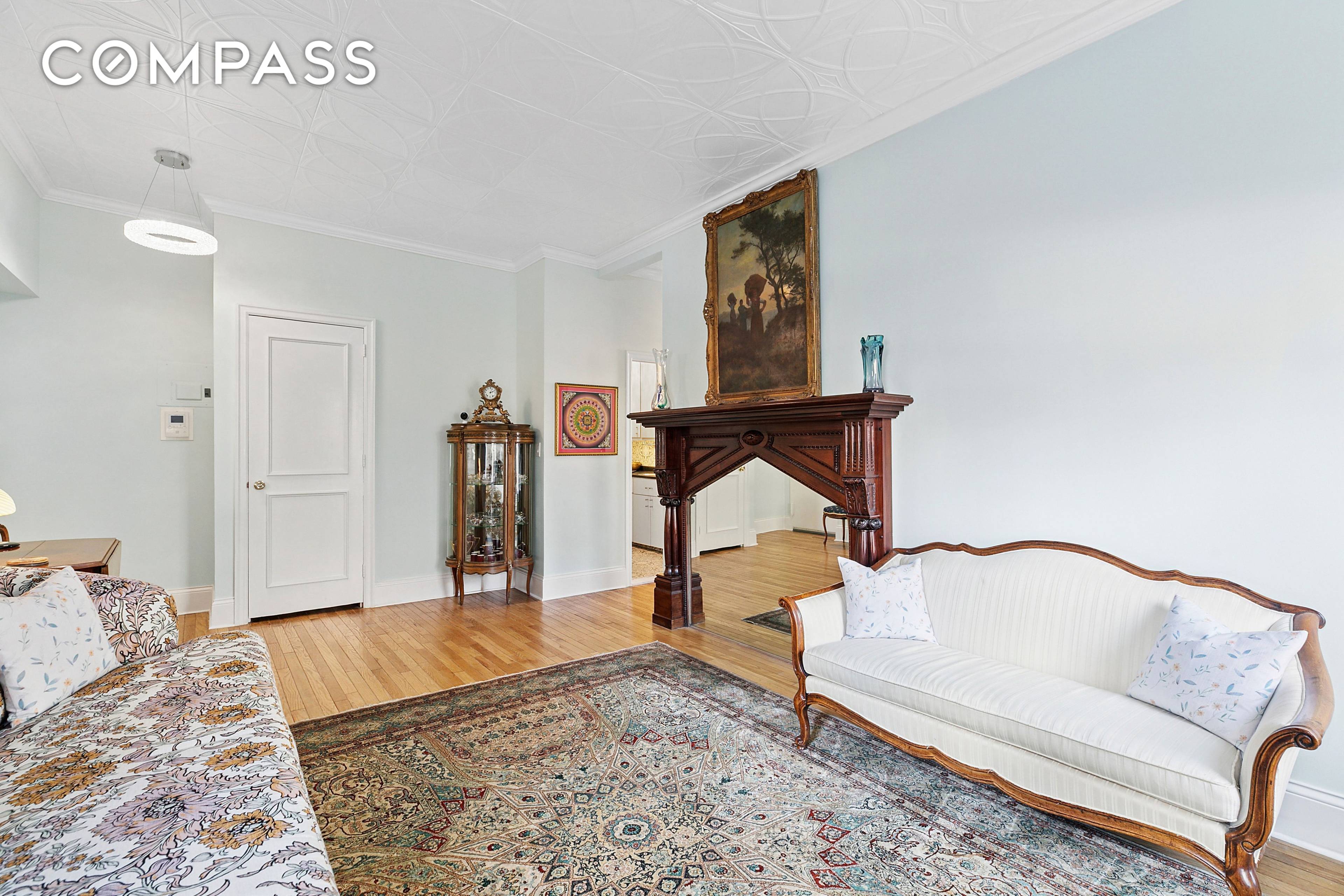 This meticulously refreshed and bright one bedroom condominium residence has all the charm and details that one would want in a pre war building crown molding with baseboards, solid wood ...