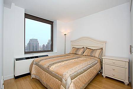 FURNISHED. A bright and inviting one bedroom corner apartment with stunning east facing views and direct sightlines to Bryant Park to the north.