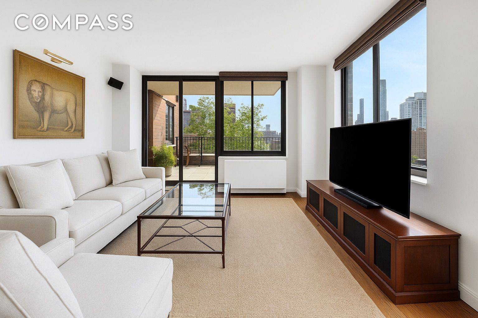 Apartment 15D Spacious 2 Bed, 2 Bath with TWO PRIVATE BALCONIES and NO BOARD APPROVAL.