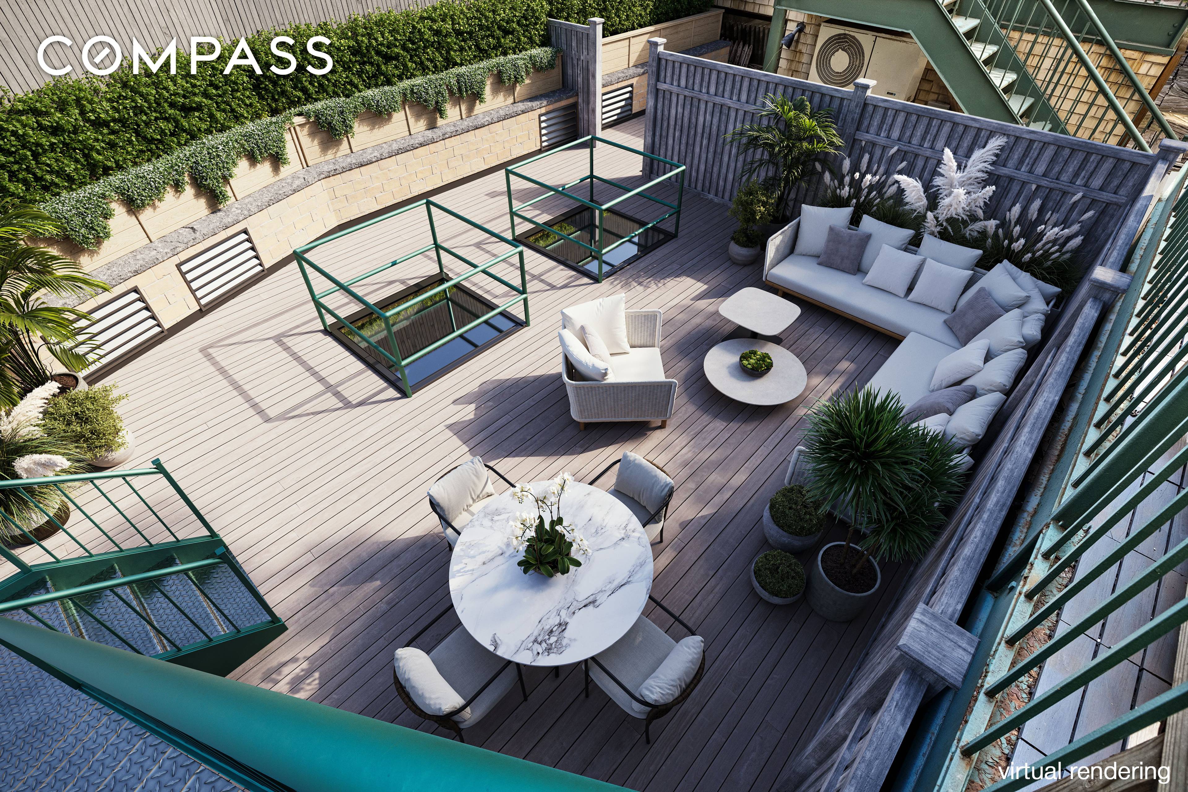 Fully Renovated South Facing 1 BD Condo with Massive, 780 sqft Private Outdoor Space in the Heart of Greenwich Village.