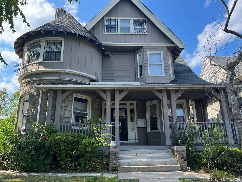 Three story building downtown Hartford.