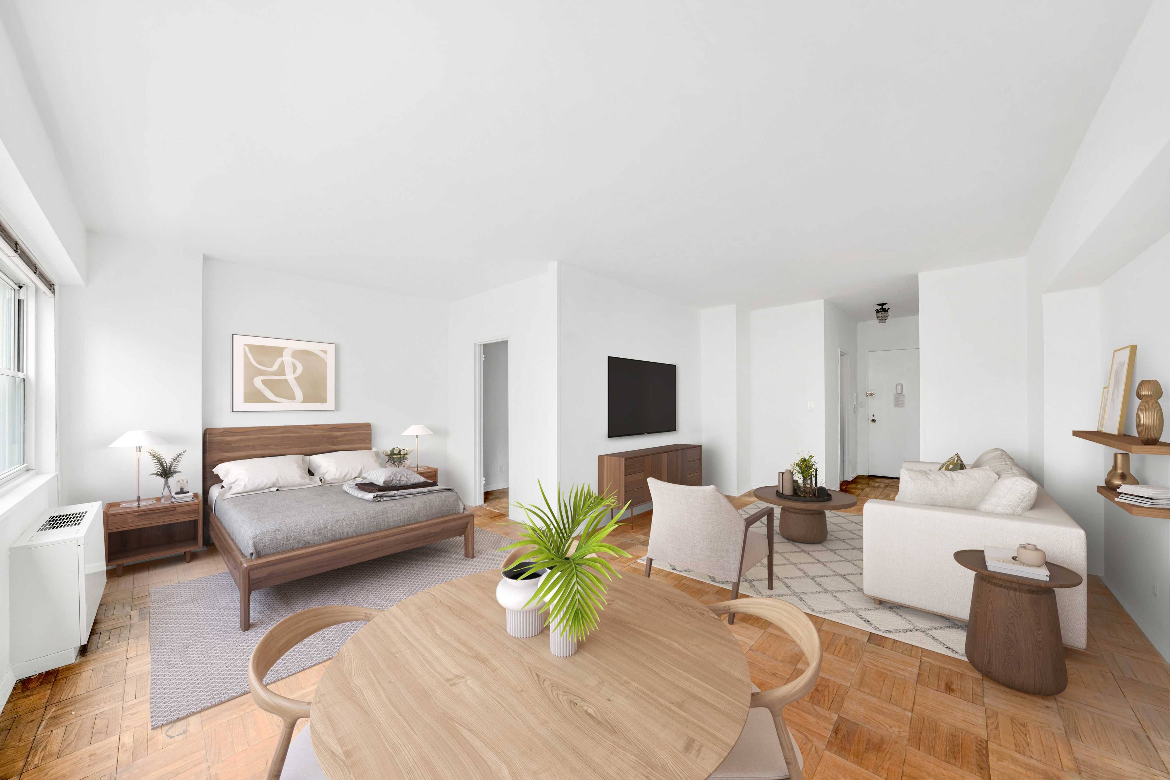 Bright Alcove Studio at The Byron Unit 15C Move right into this sun filled alcove studio with a flexible layout and the option to create a junior one bedroom.
