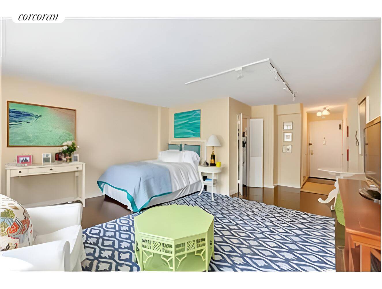 Spacious high floor studio apartment.