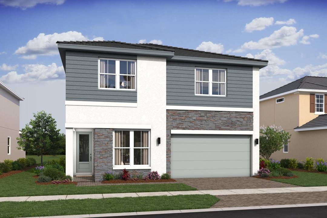 The Rhodes II is a spacious two story home offering 3, 256 square feet with 5 bedrooms and 4 bathrooms.