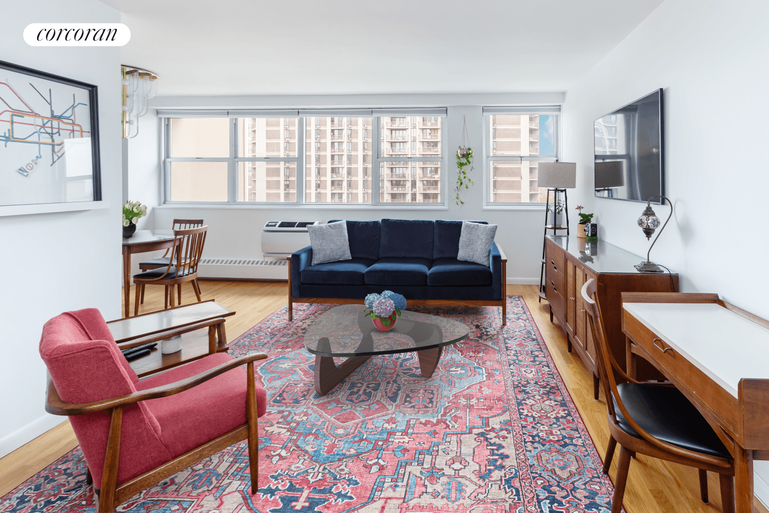Step into this generously sized studio apartment, offering exceptionally low maintenance costs and an abundance of space for comfortable living.