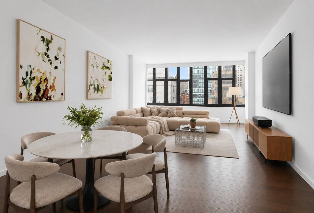 Residence 17A at 591 Third Avenue offers bright, high floor living with sweeping city views framed by oversized windows.