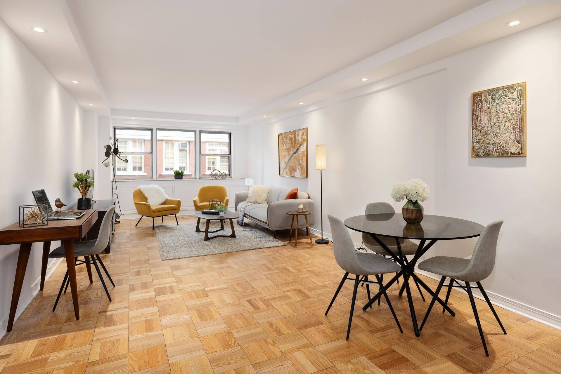 Welcome Home to this Upper East Side, oversized, rare, split one bedroom one bathroom apartment located in the luxury condo The Hardenbrook House.