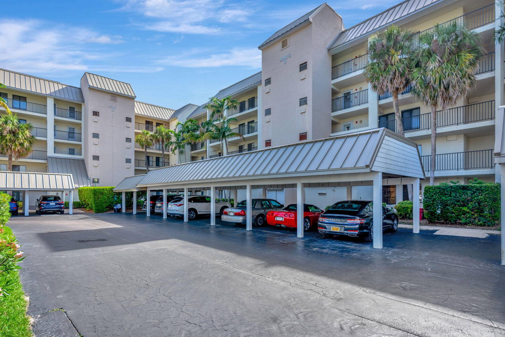 Upgraded top floor unit with ocean, golf course pond views.