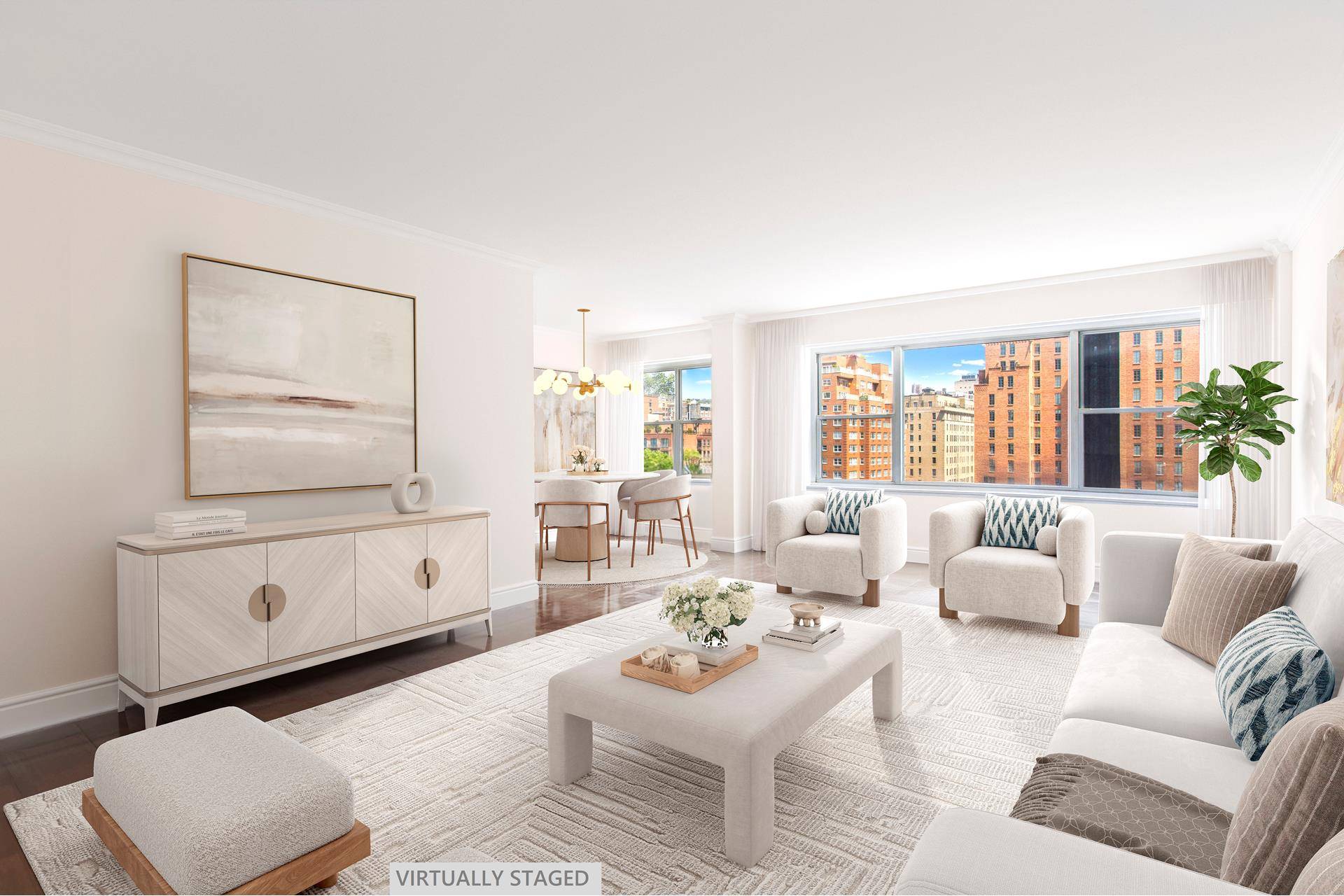 You will love the expansive, bright, wide open views of this spacious, quiet, convertible 3 bedroom home with a terrific flexible layout and fantastic northern light pouring in all day.