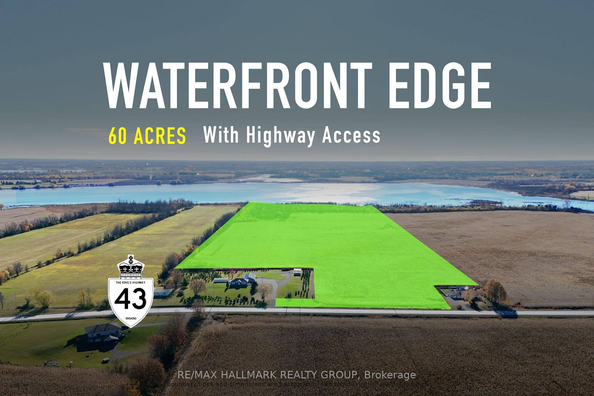 Discover 60 acres of prime agricultural land with approximately 1, 029 feet of waterfront frontage in the growing area of Smiths Falls.