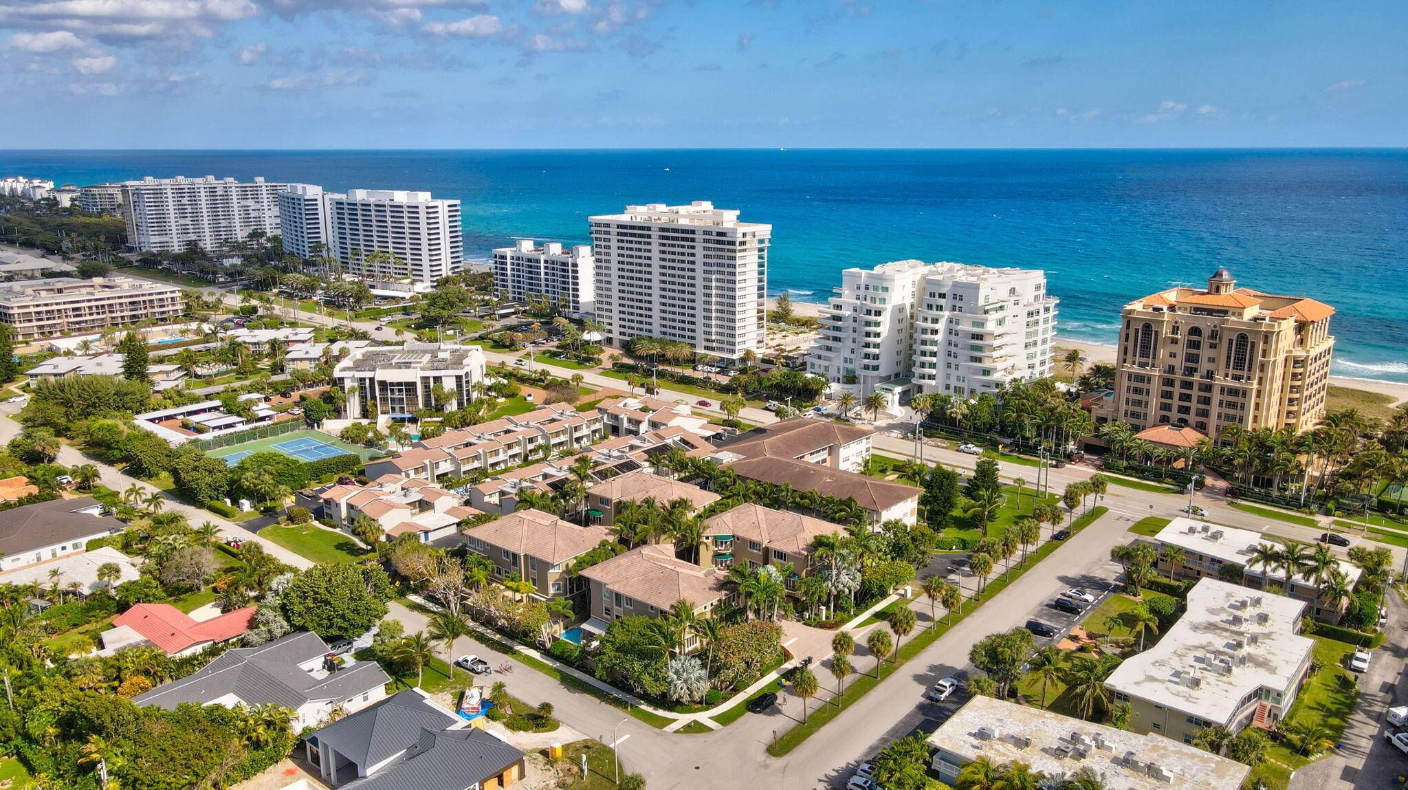 Saturnia by the Sea presents a rare opportunity to own an exclusive townhome in the esteemed Estates section of Boca Raton, mere steps from the beach.