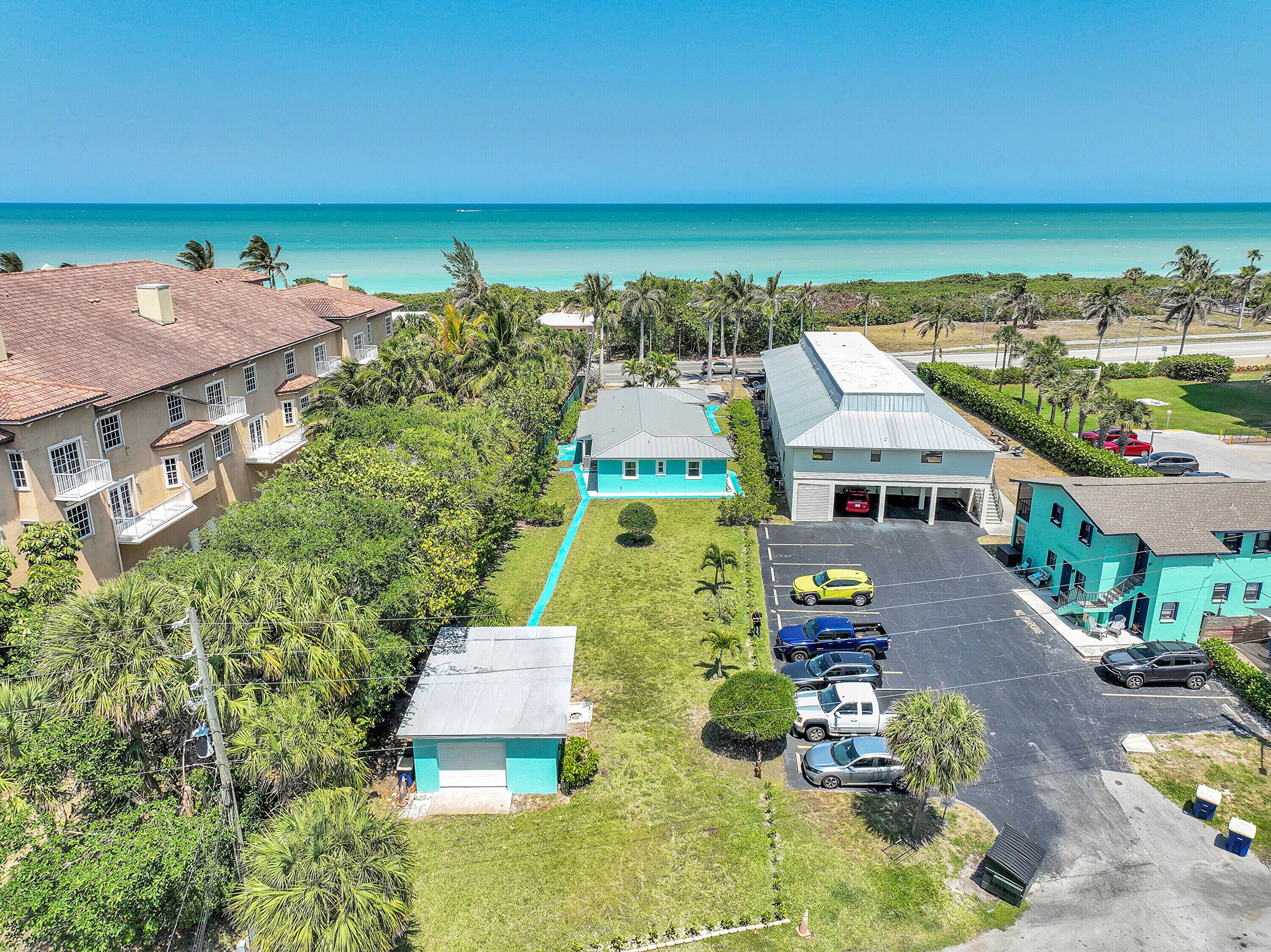 GREAT PROPERTY with the potential for 4 Fully Furnished rental units including 2 efficiencies, 2 one bedroom apartments and a separate utility room with laundry facilities and extra storage.