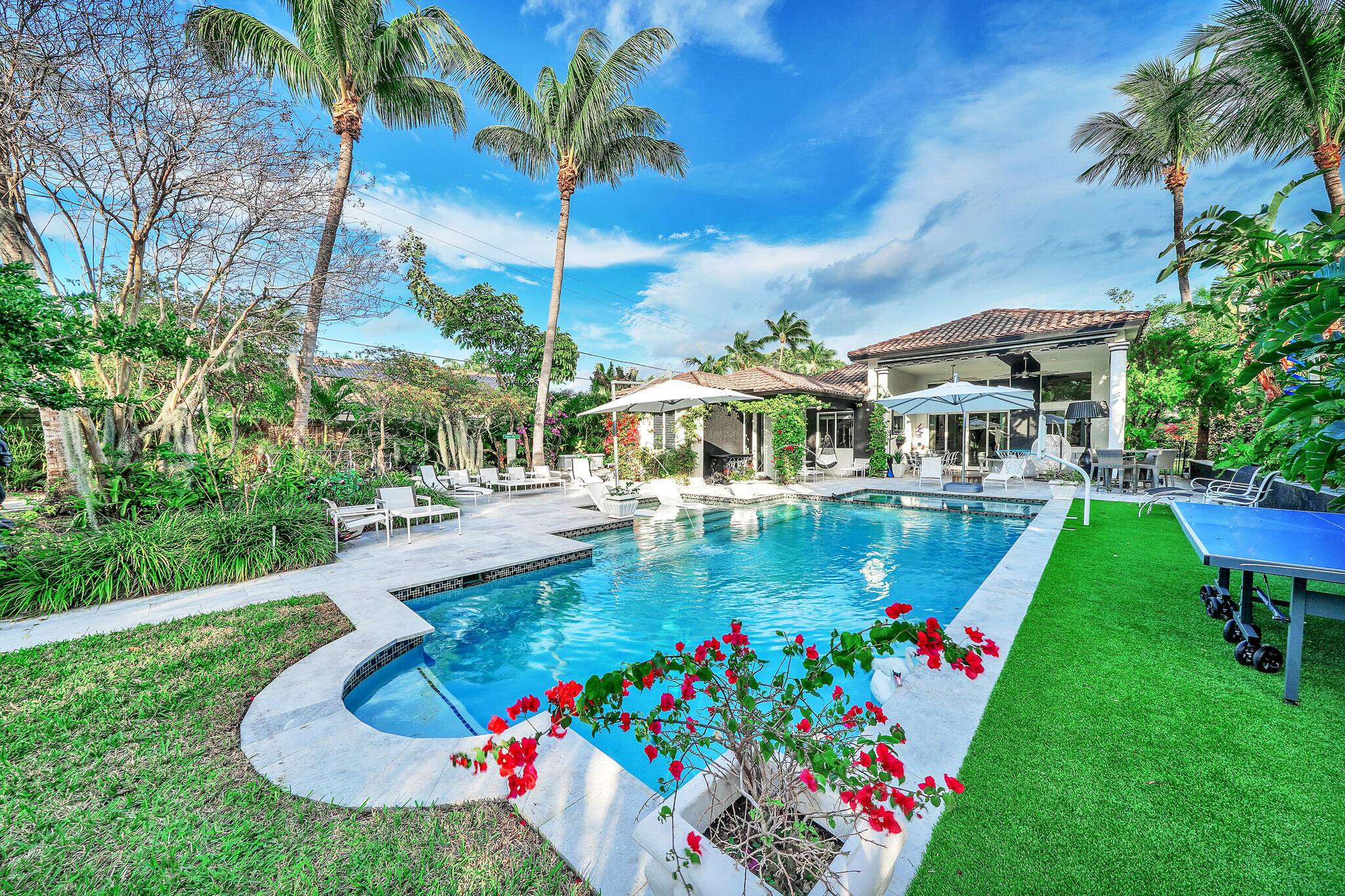 RARE OPPORTUNITY TO LEASE A 4 BEDROOM FULLY RENOVATED SINGLE STORY HOME ON ALMOST AN ACRE OF LAND IN EAST BOCA !