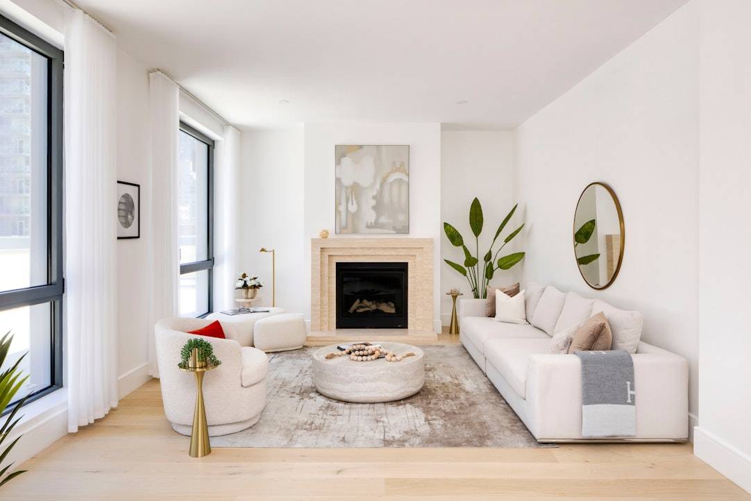 With three expansive outdoor spaces, the Penthouse is an enticing full floor, four bedroom, three and a half bathroom residence spanning 2, 566 interior square feet.